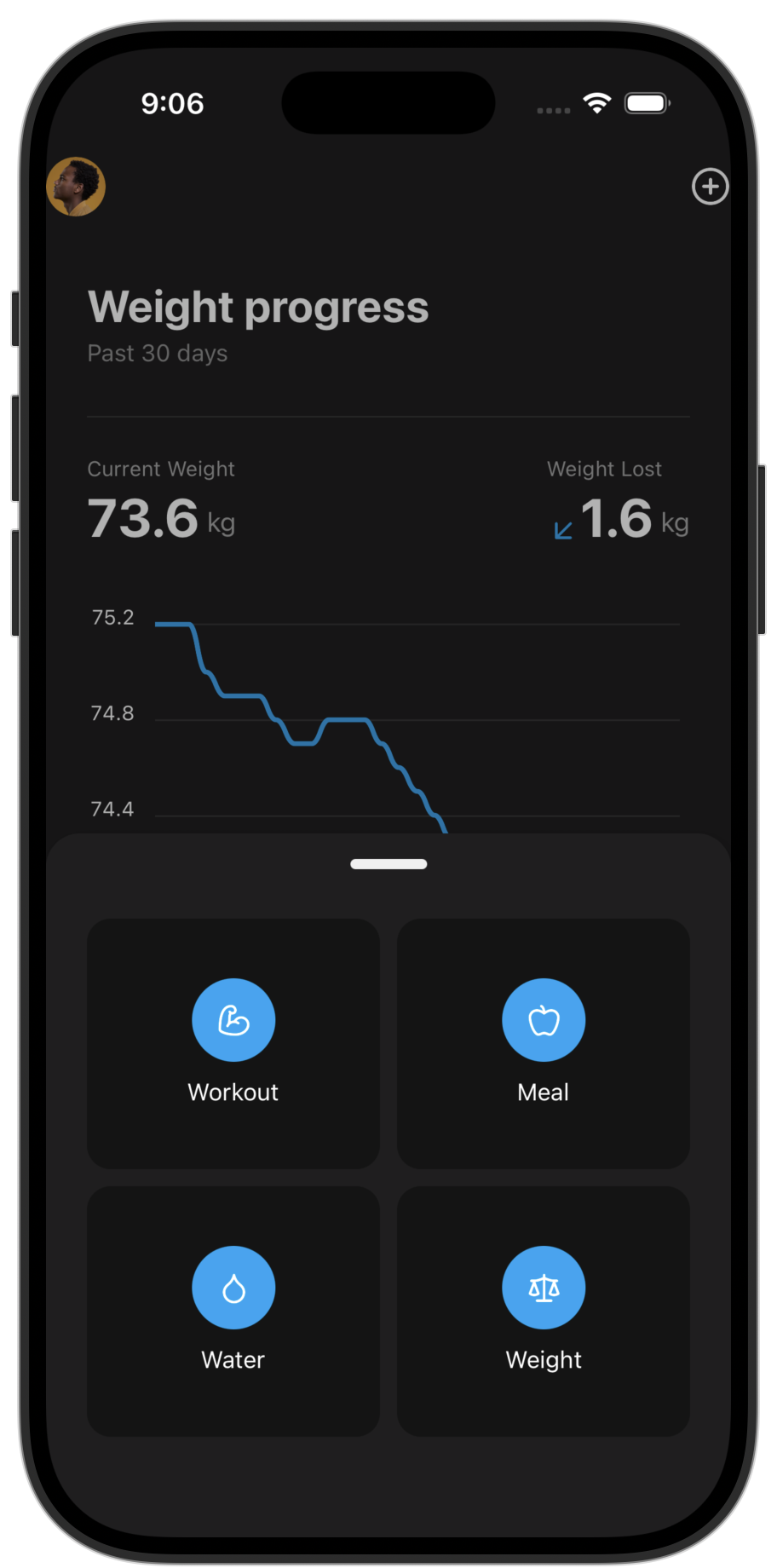 Fitness app template — screen 5