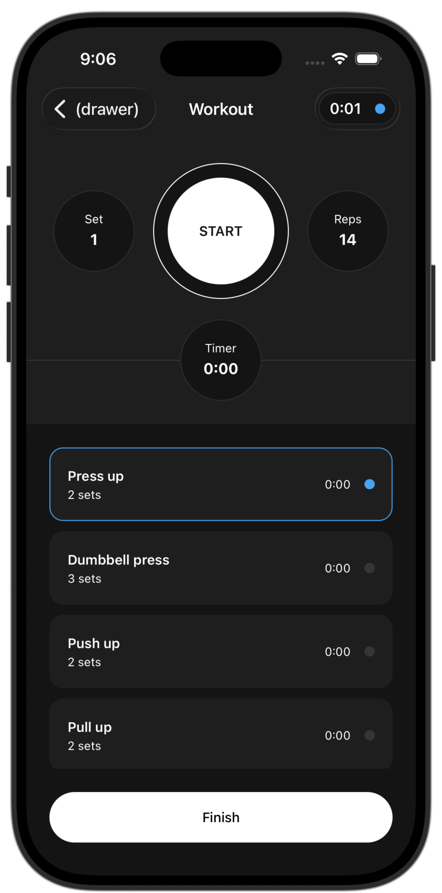 Fitness app template — screen 10