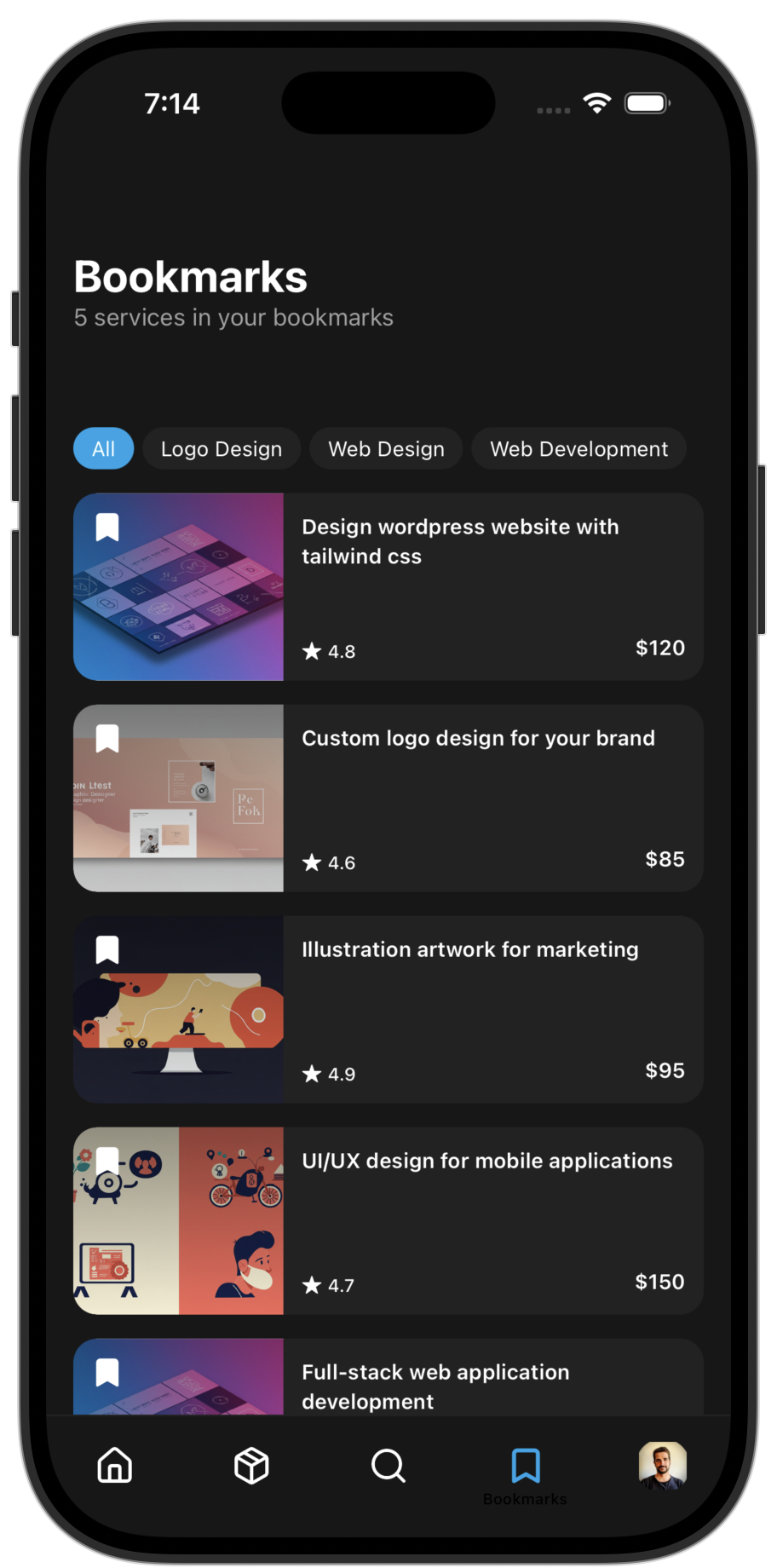 Marketplace app template — screen 5