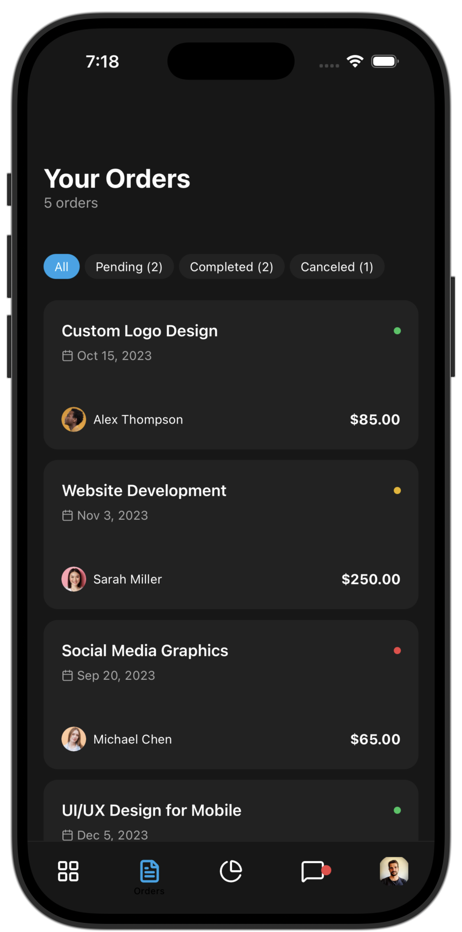 Marketplace app template — screen 8