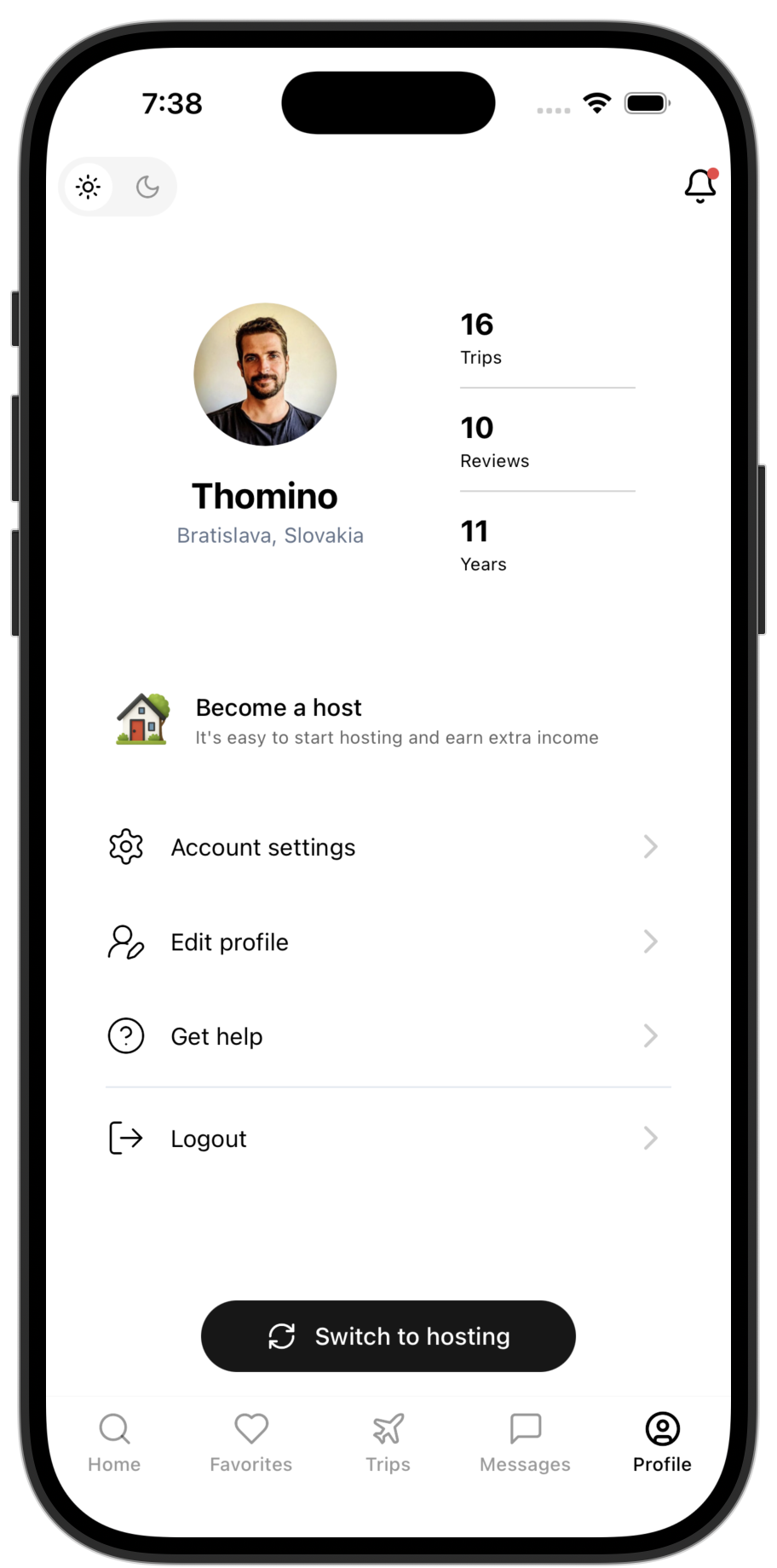 Rentals app template — screen 7