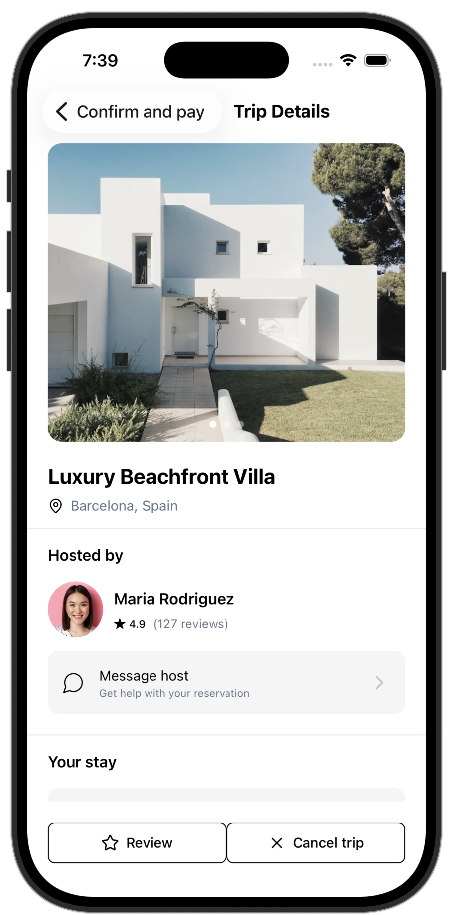 Rentals app template — screen 6