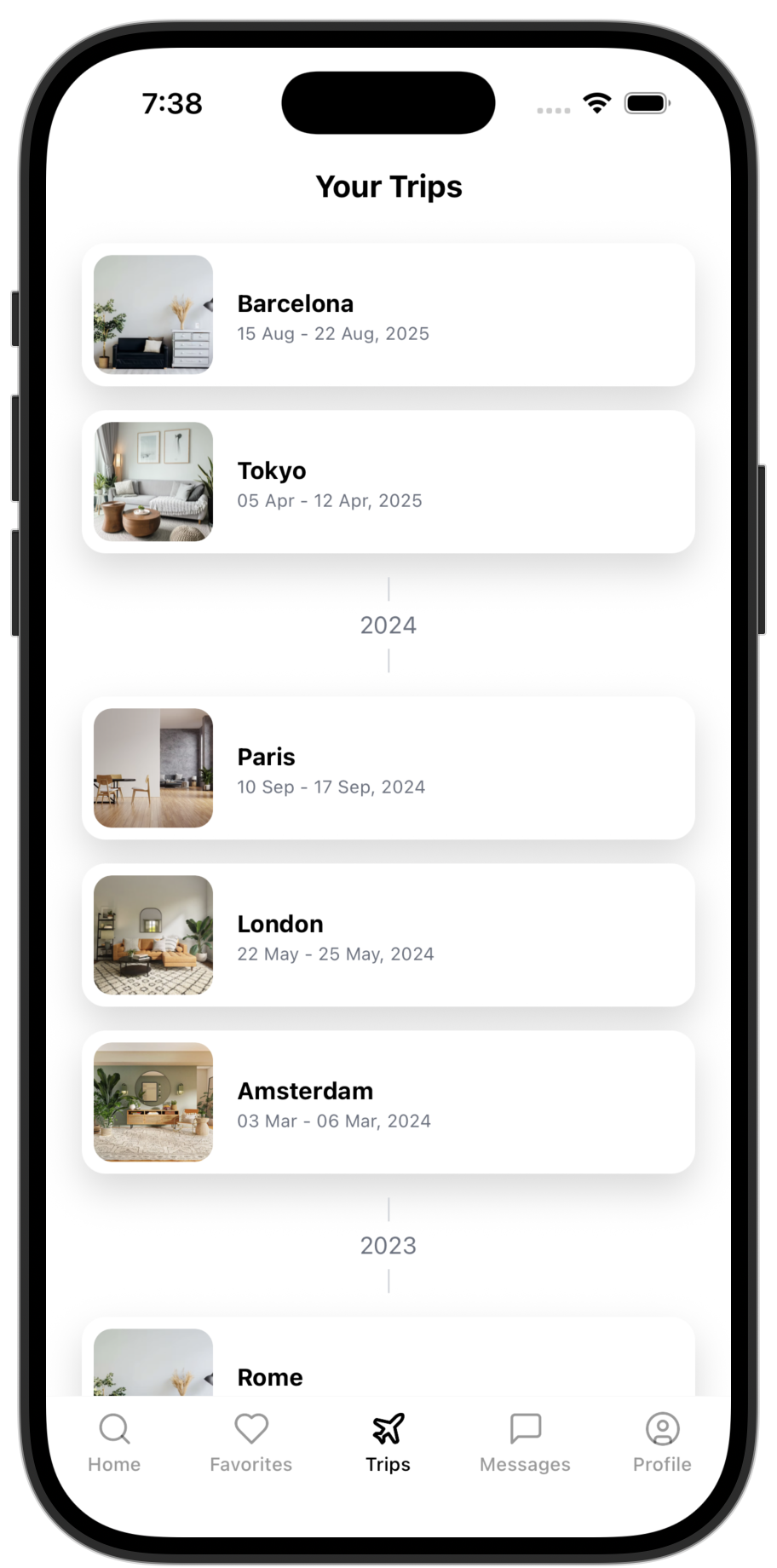 Rentals app template — screen 5