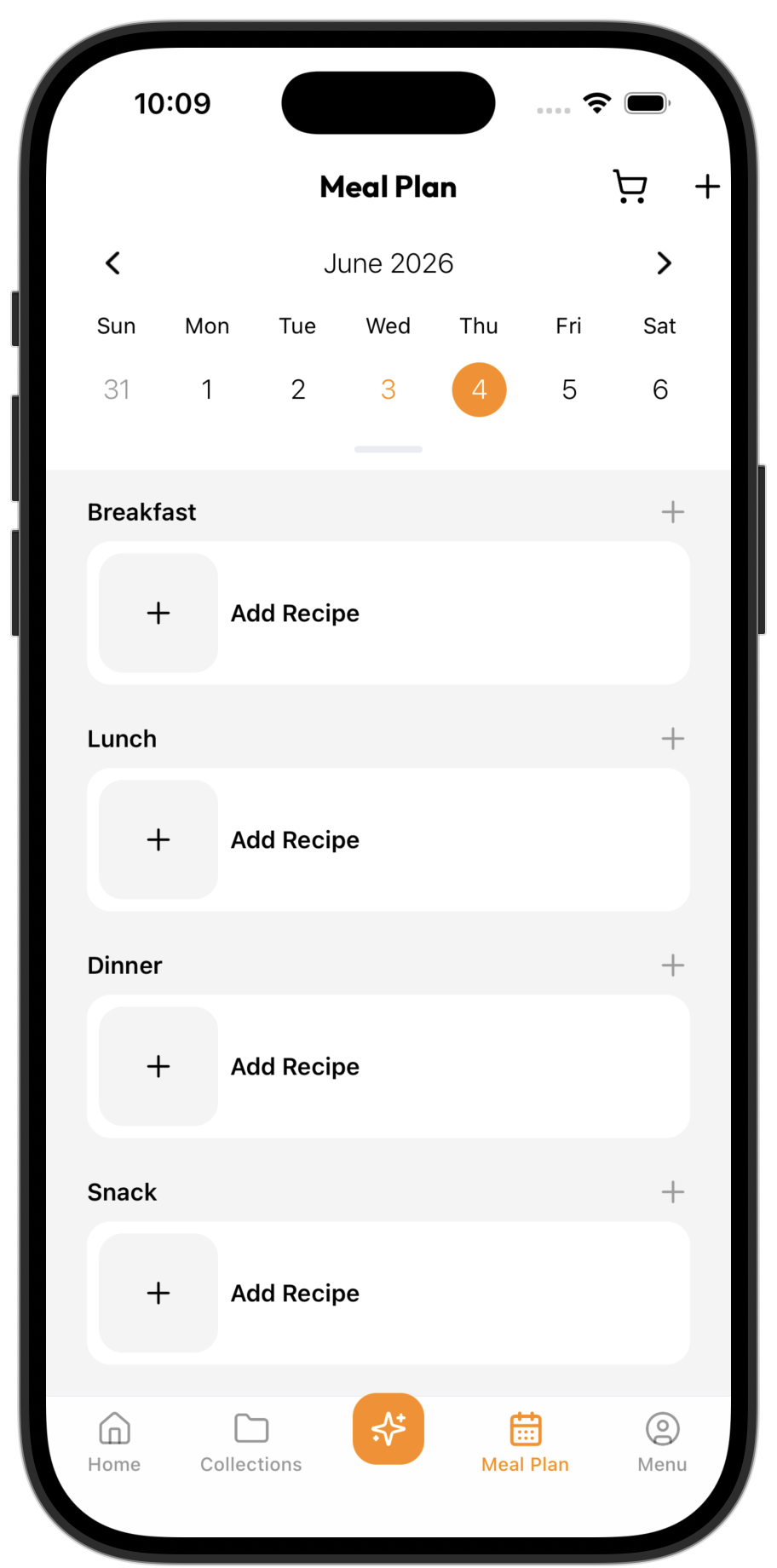 Recipes app template — screen 4
