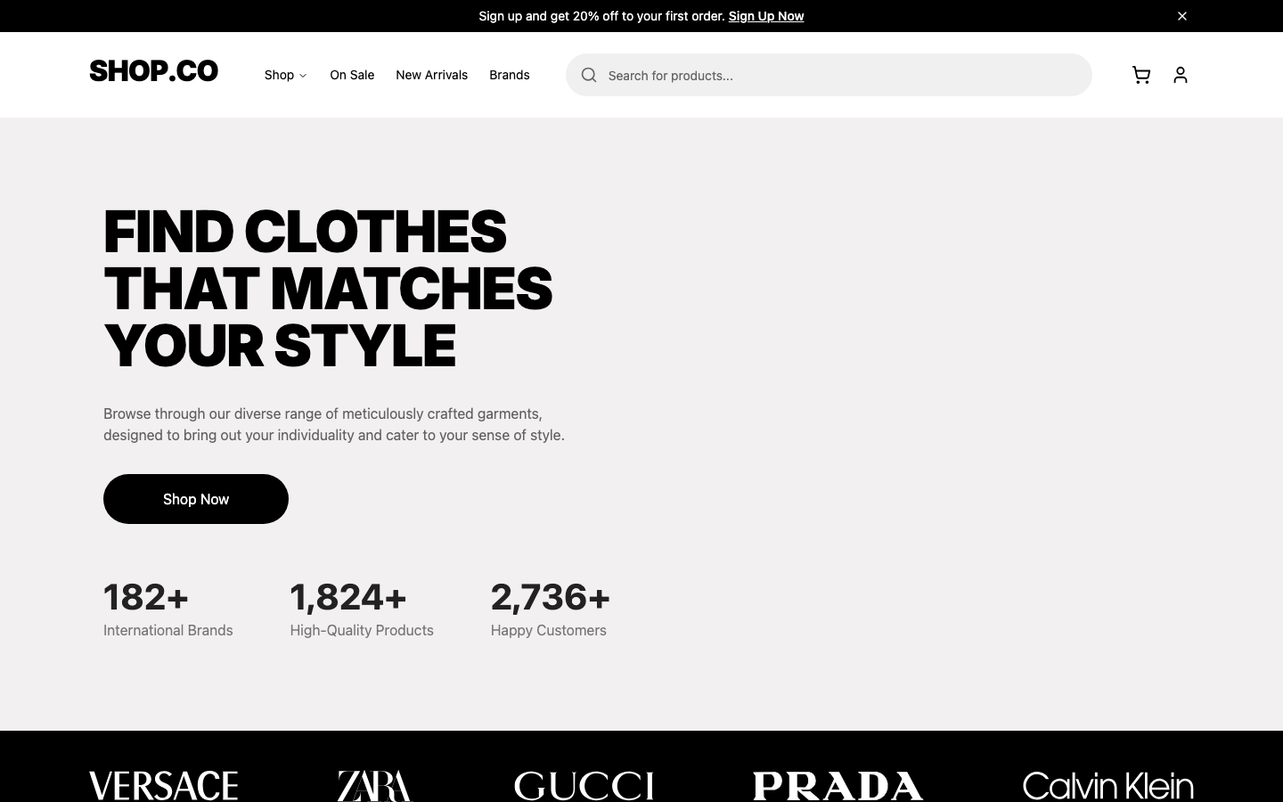 Ecommerce web app template preview