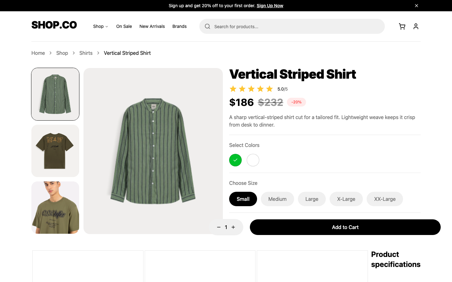 Ecommerce web app template — screen 3
