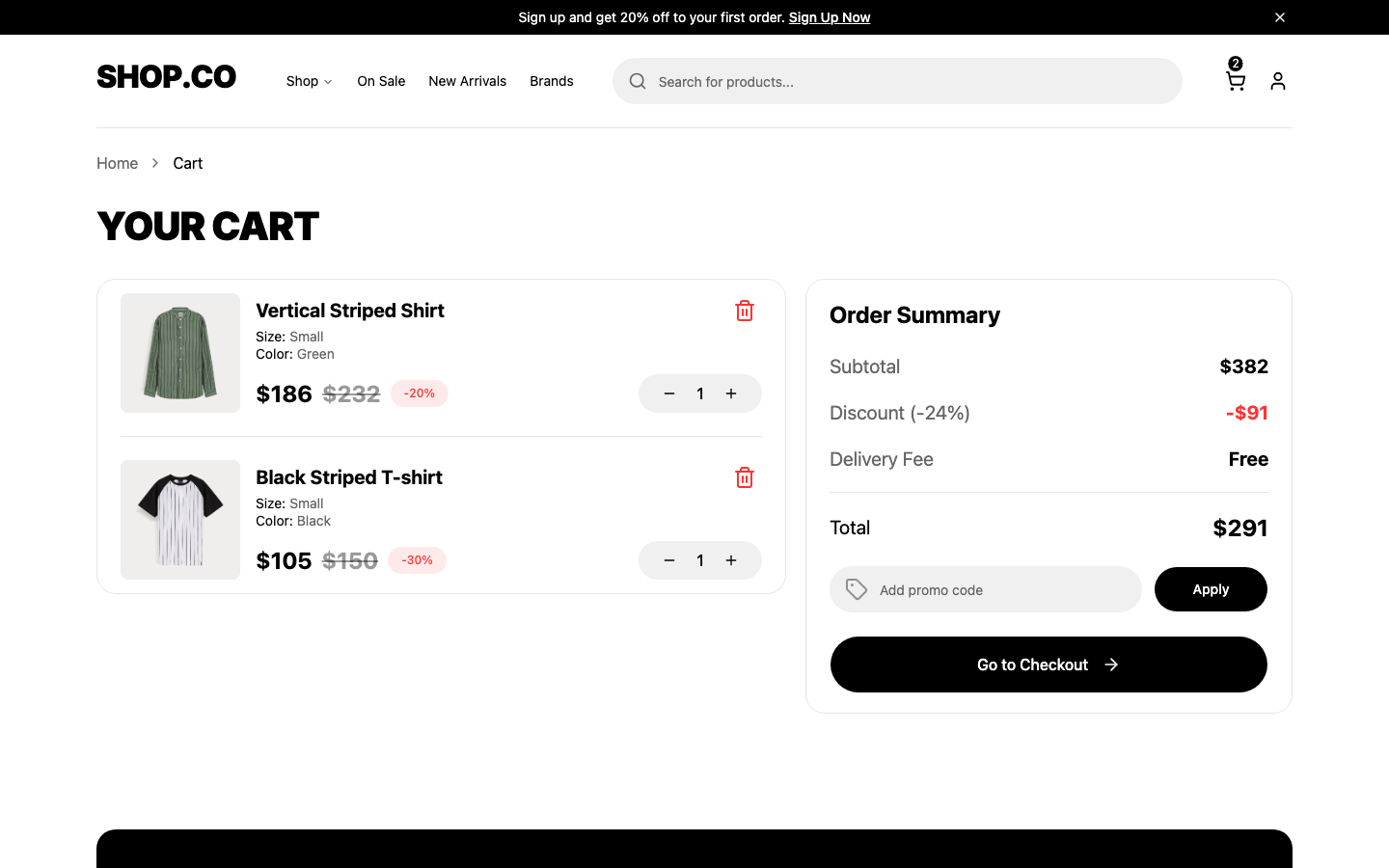 Ecommerce web app template — screen 4