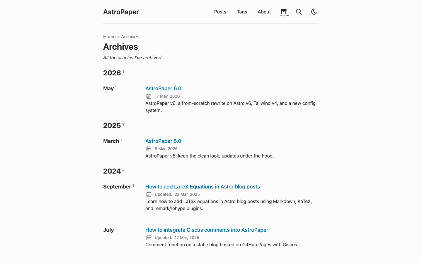 Simple Blog website template — page 3