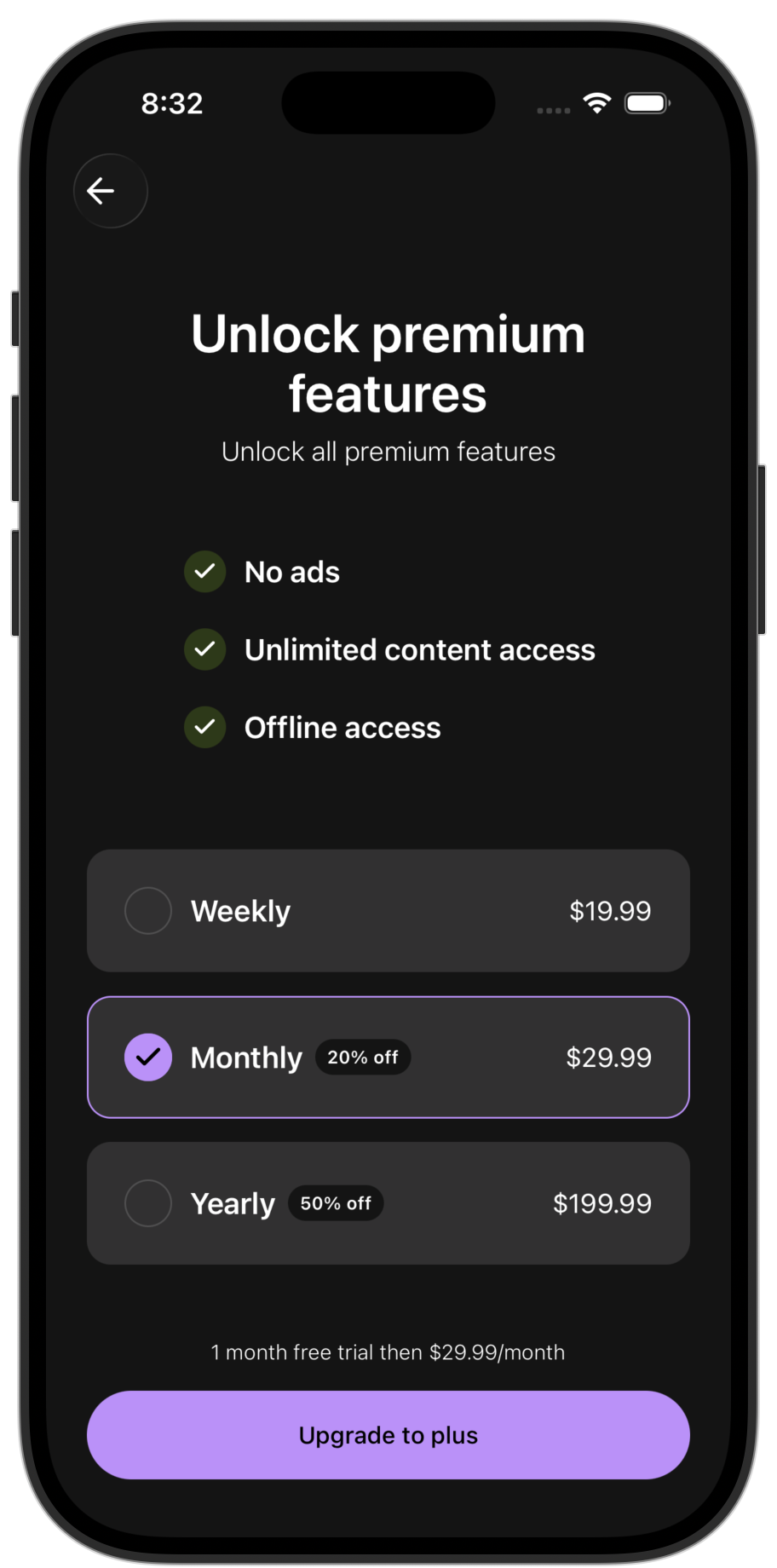 Social app template — screen 11