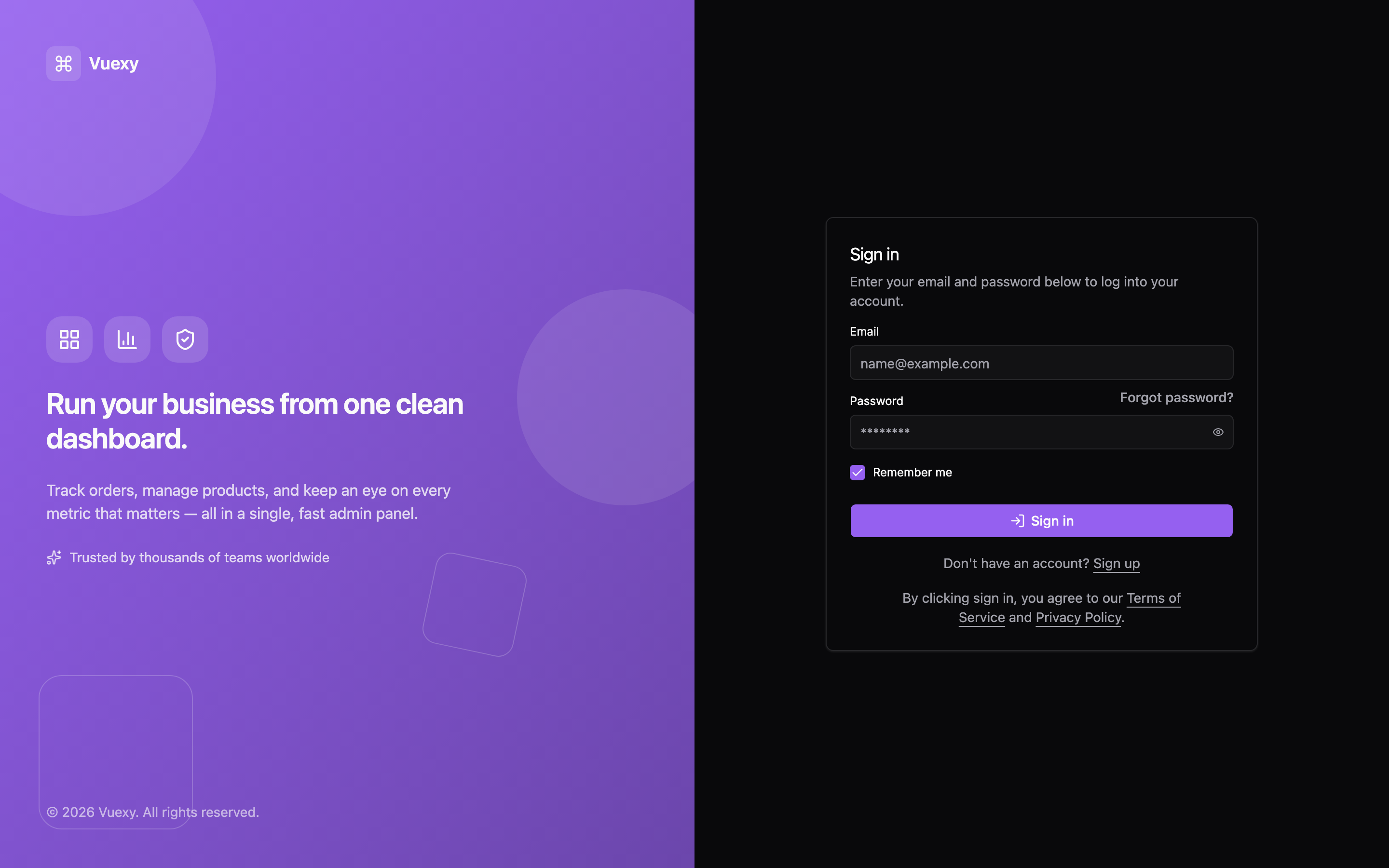 Vuexy Admin Panel web app template preview 7