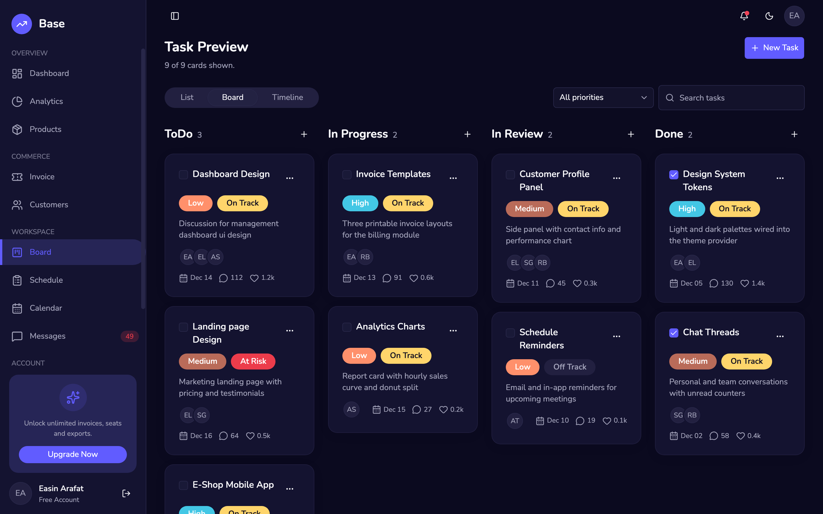 Base — Admin web app template preview 4