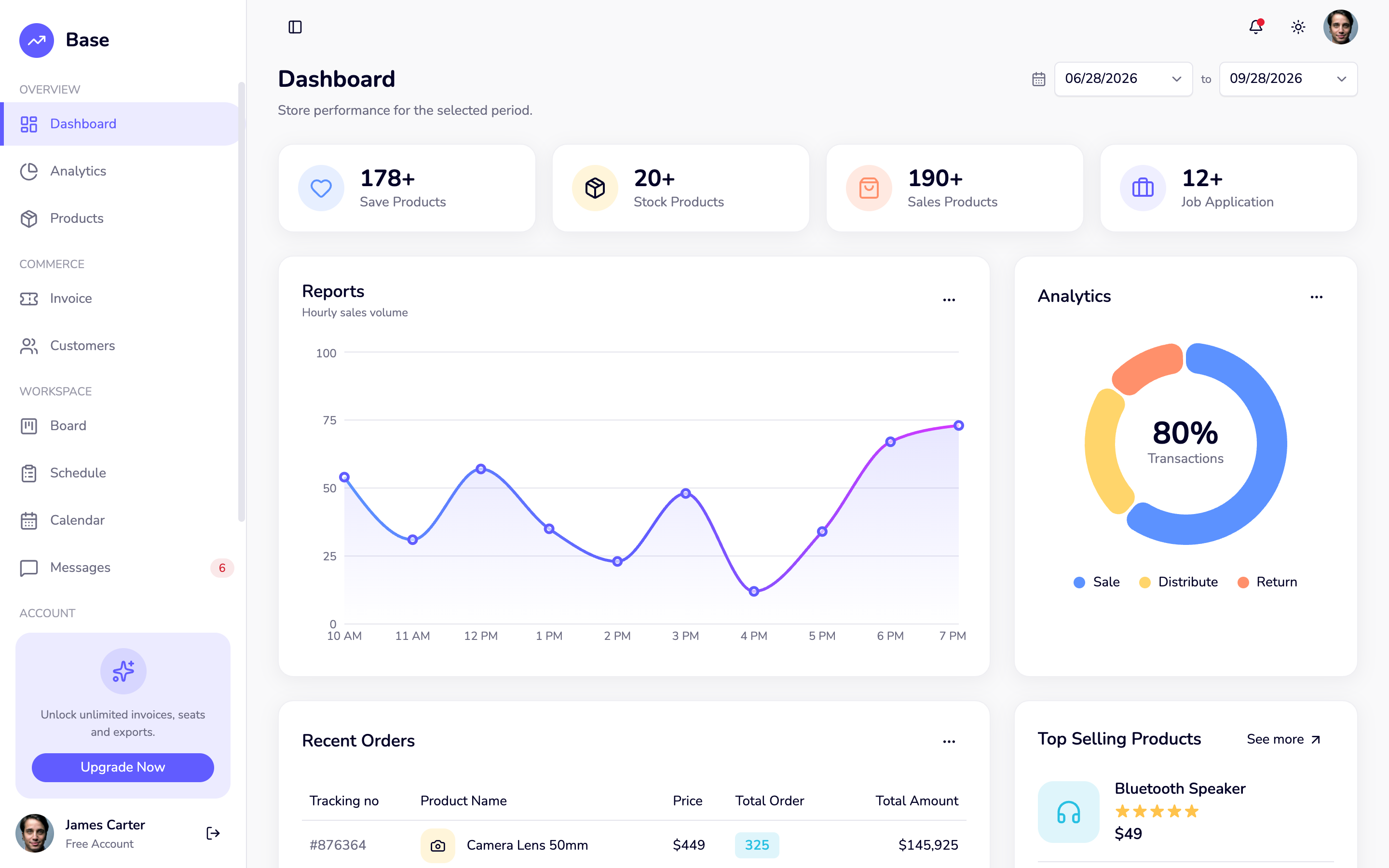 Base — Admin web app template preview