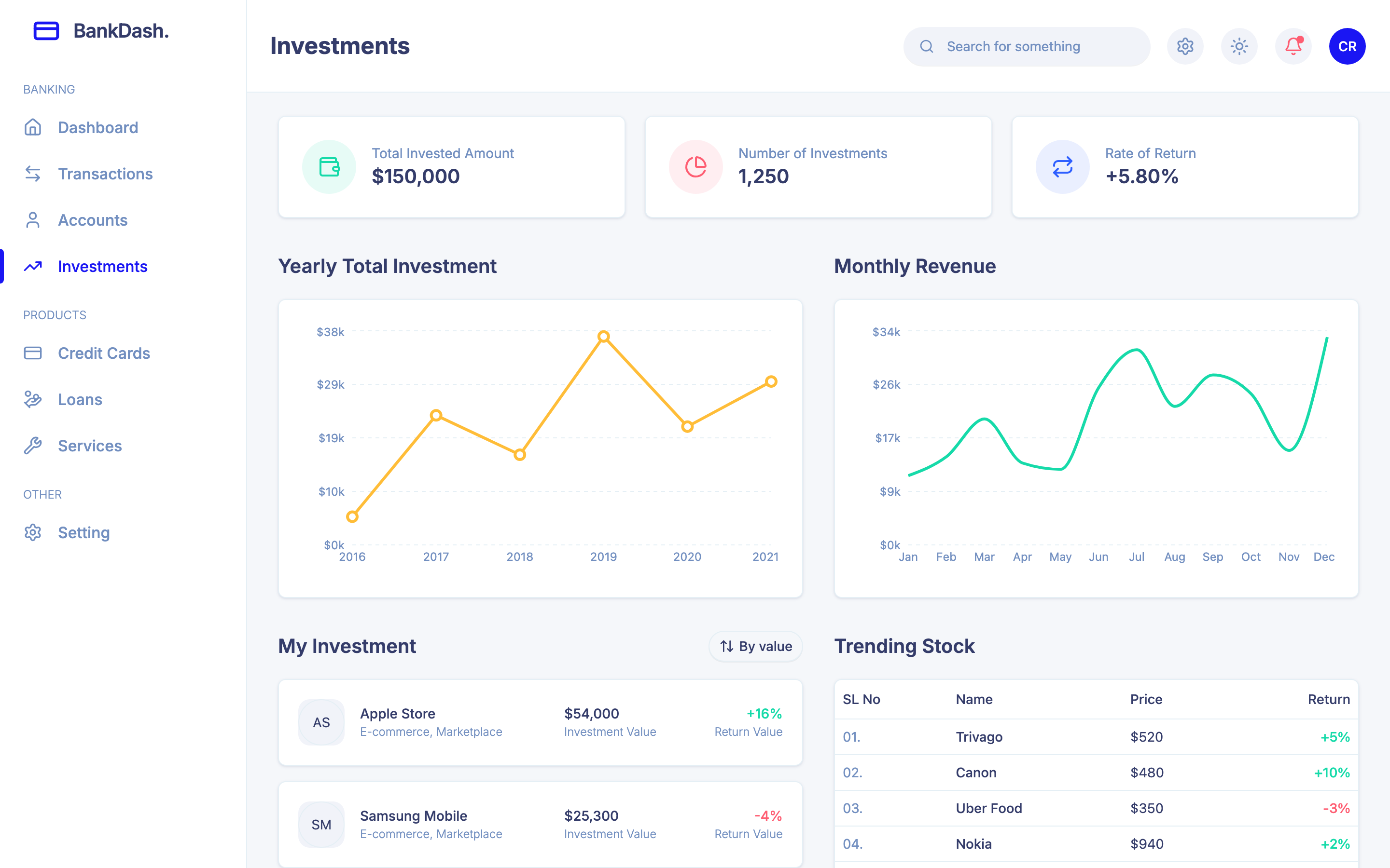 BankDash web app template preview 3