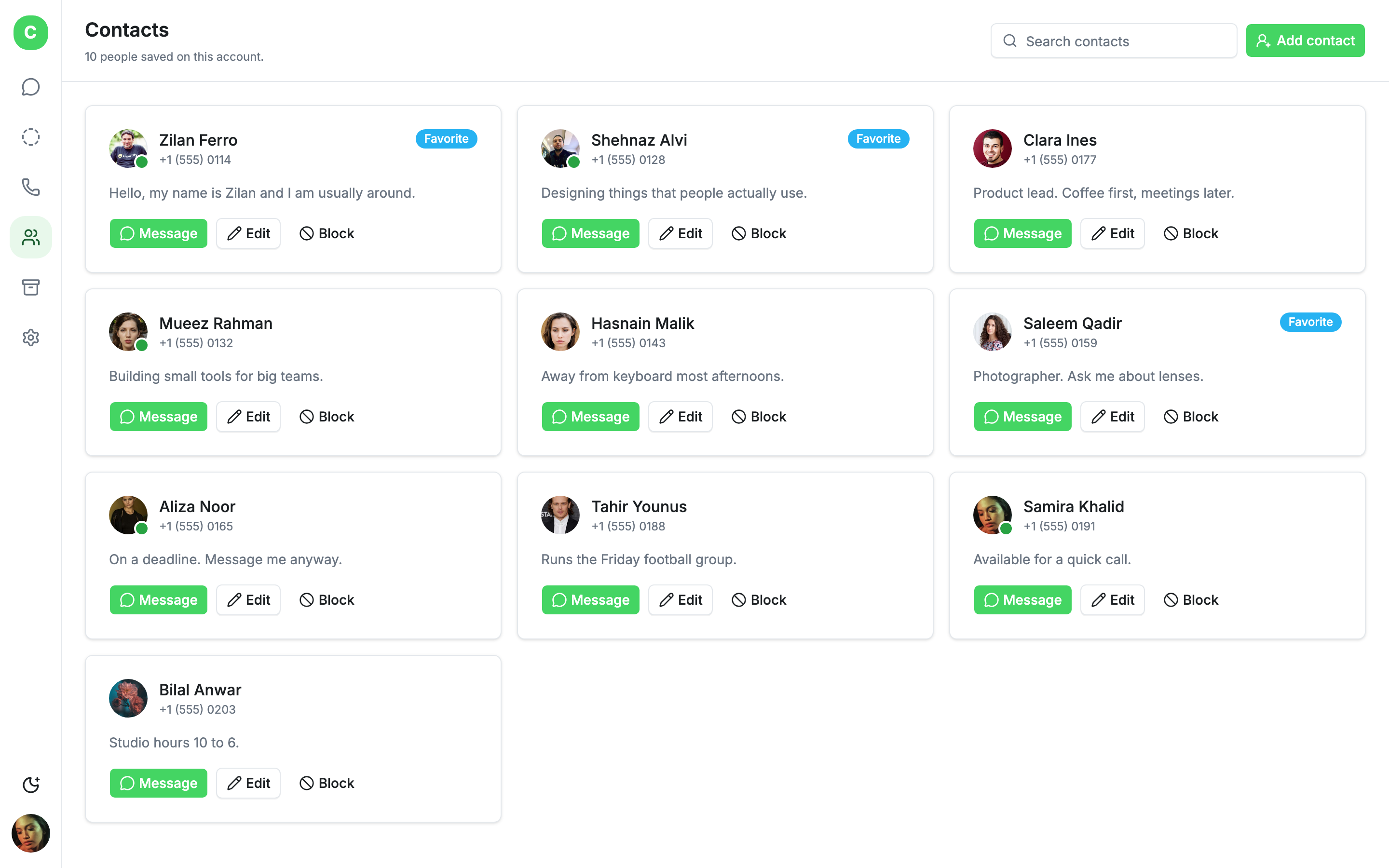 Chatly — Messaging App web app template preview 3