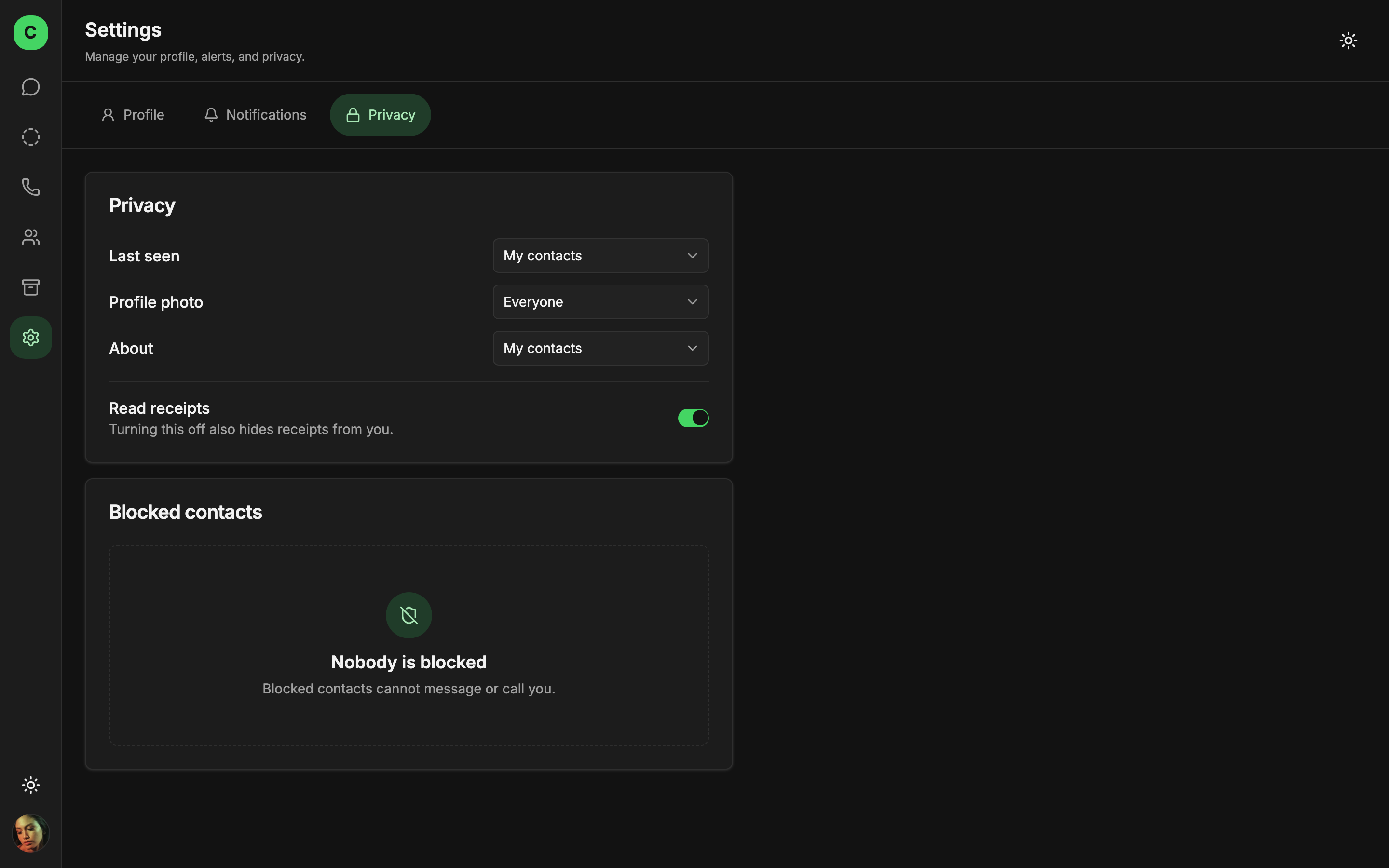 Chatly — Messaging App web app template preview 6