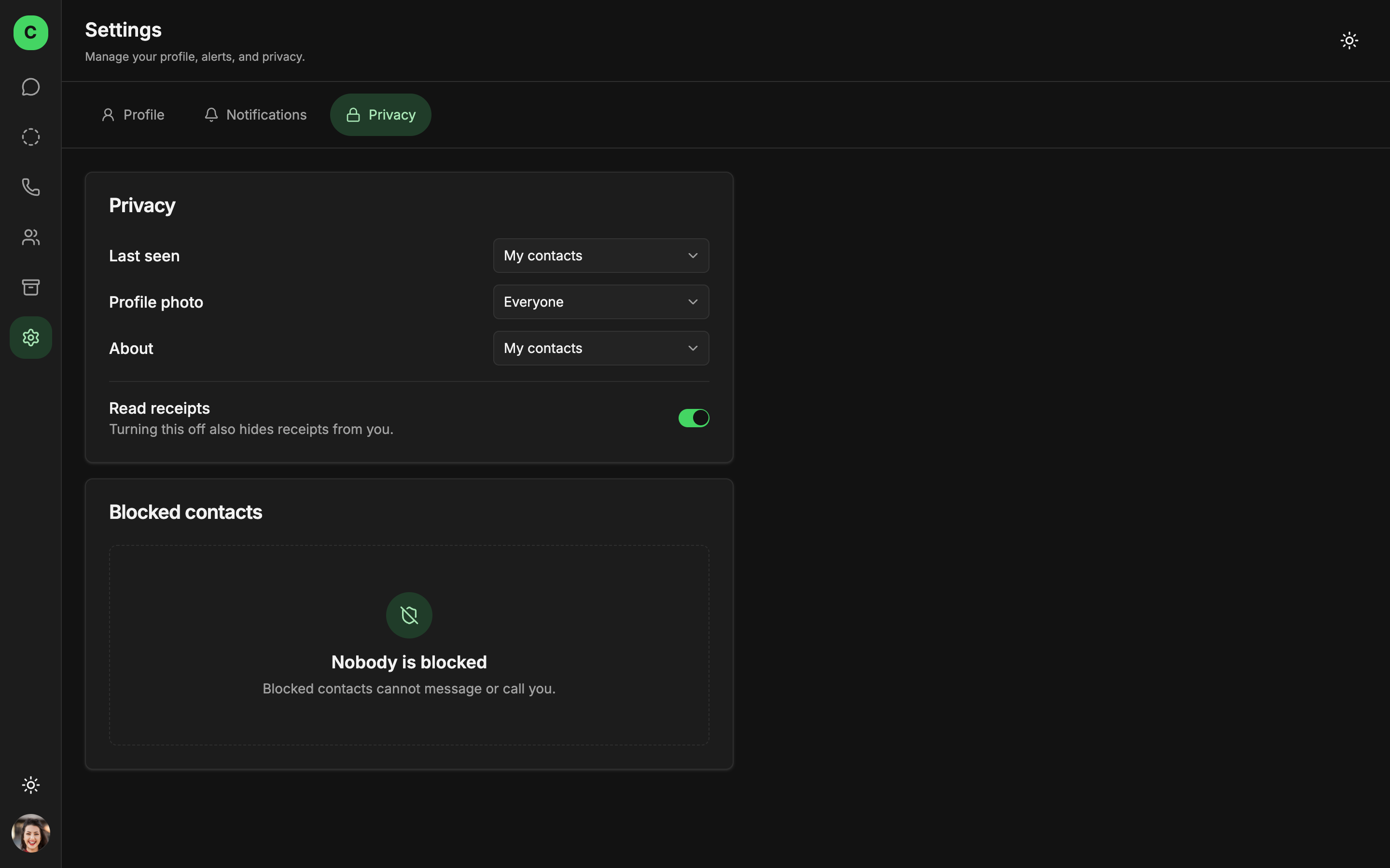 Chatly — Messaging App web app template preview 6