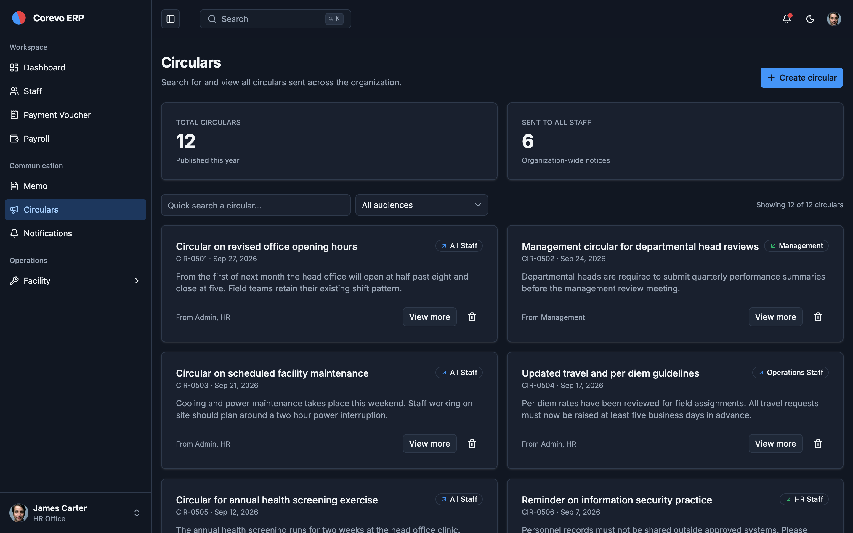 Corevo ERP web app template preview 4