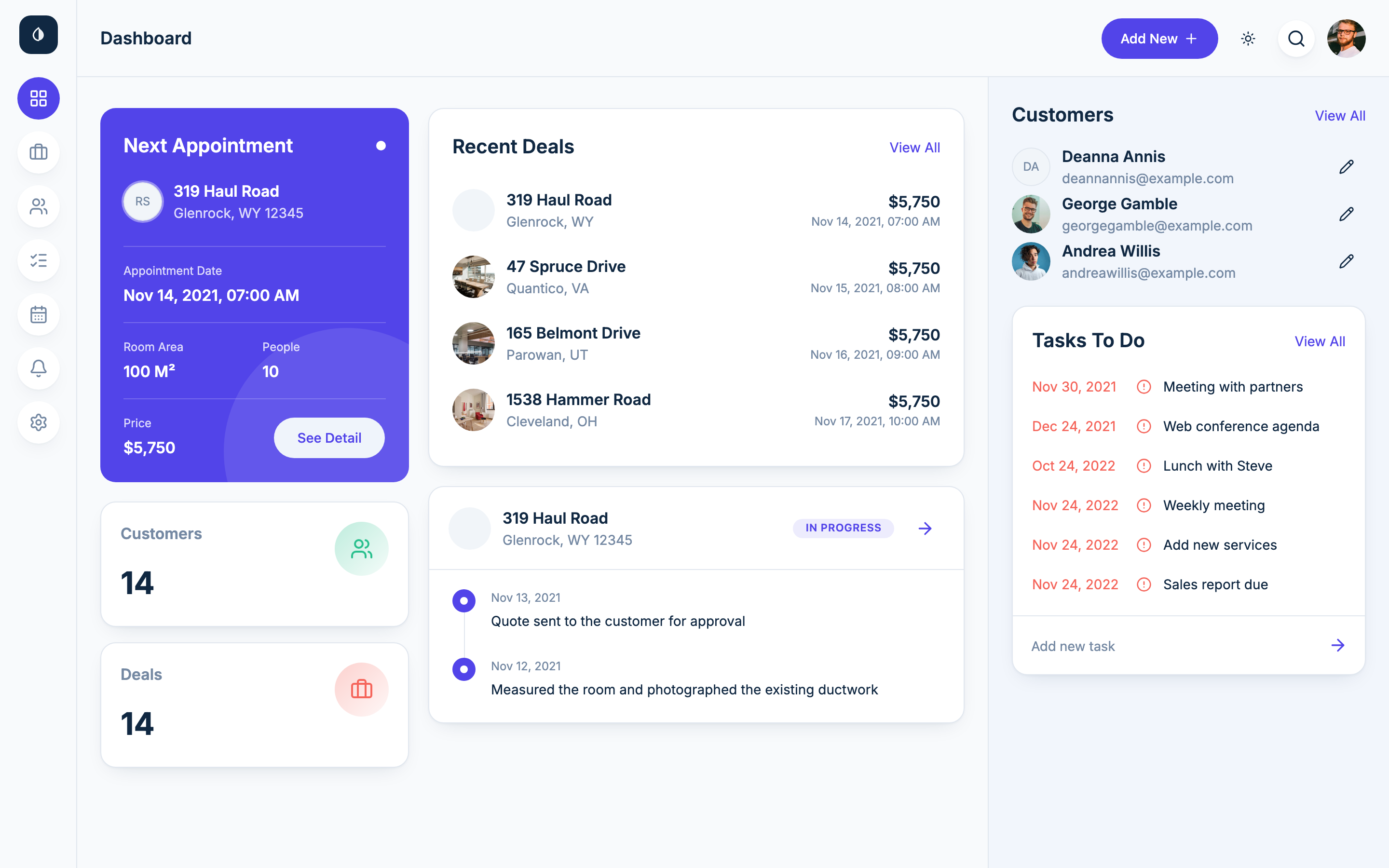 DealFlow web app template preview