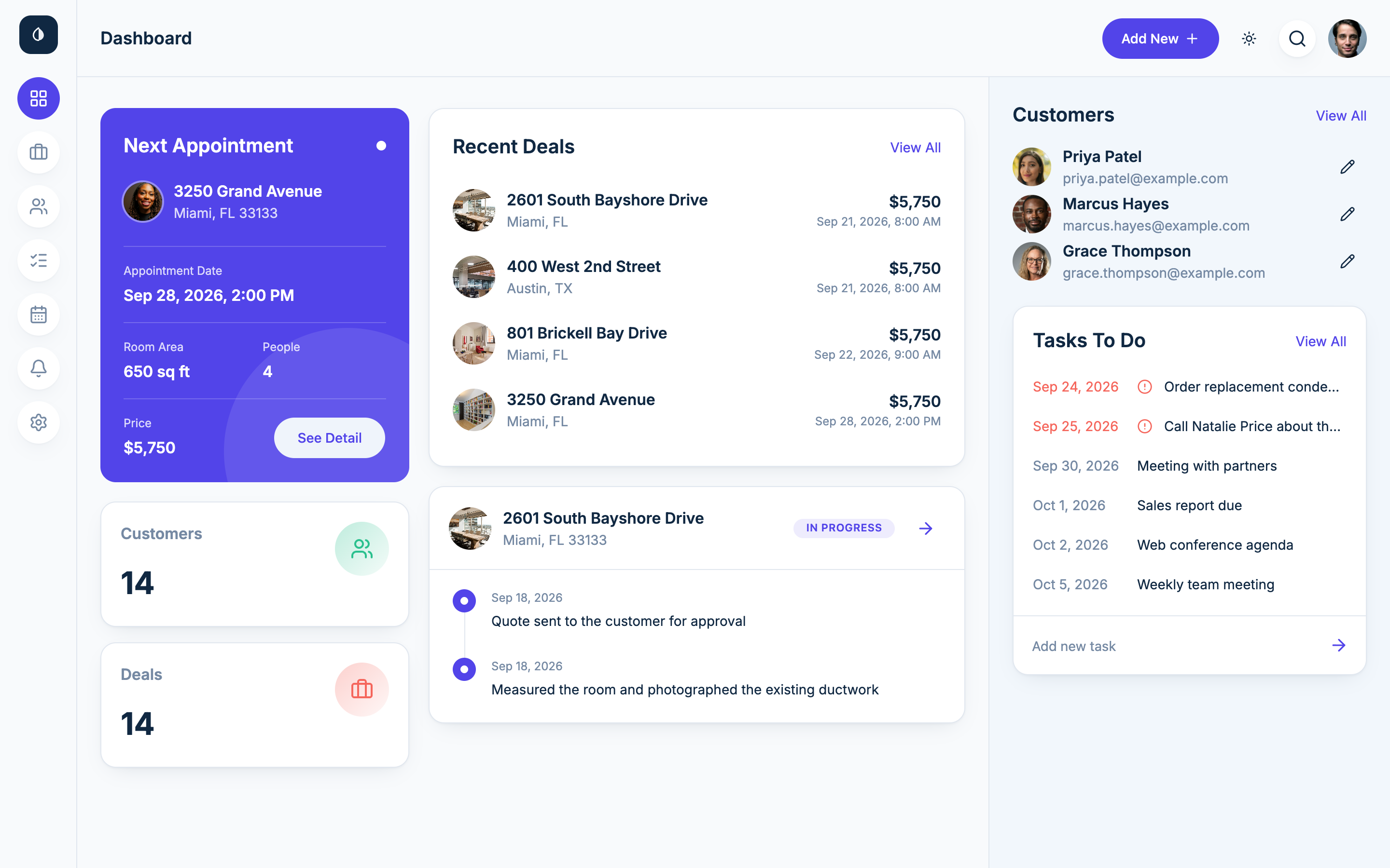 DealFlow web app template preview
