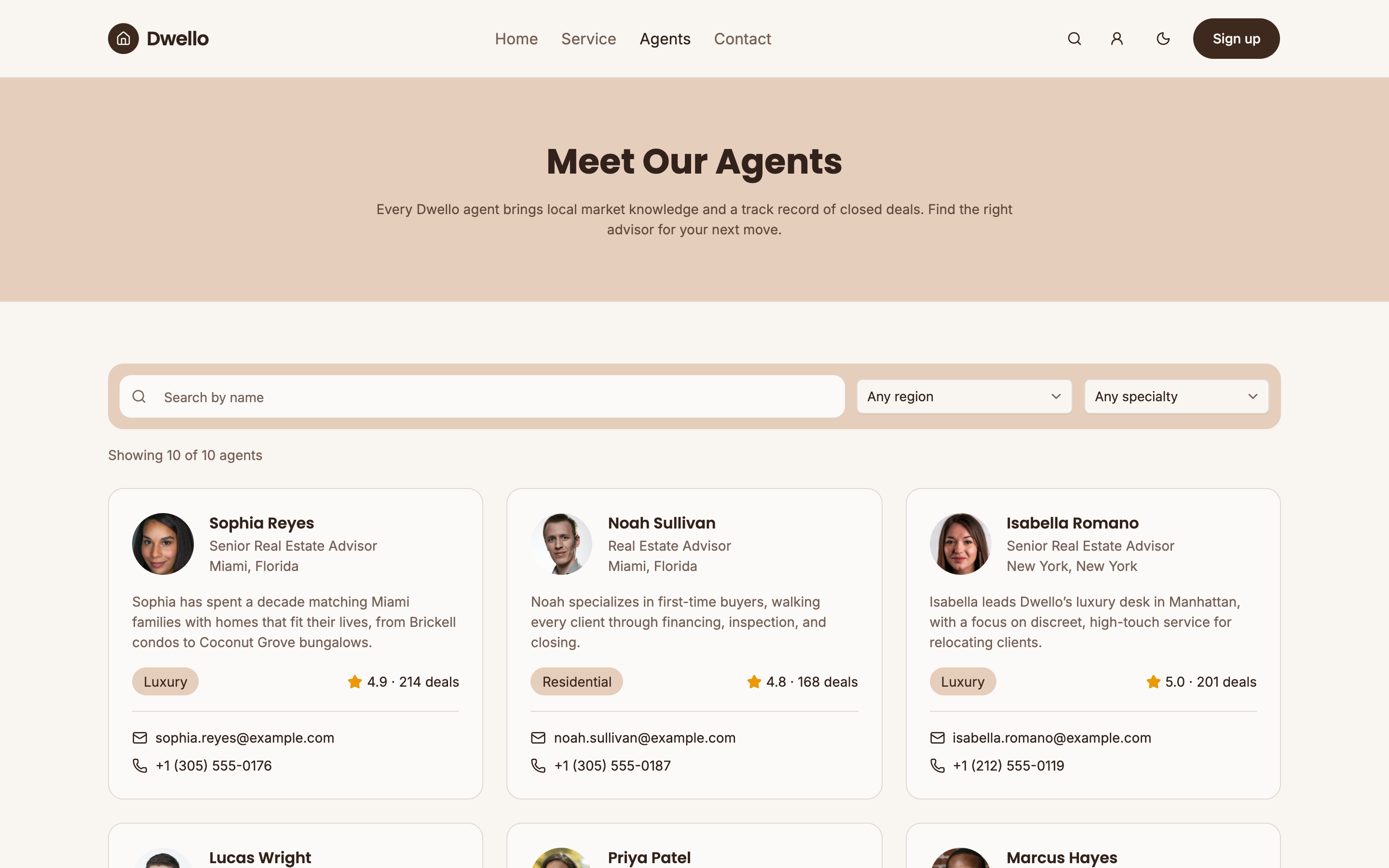 Dwello web app template preview 2