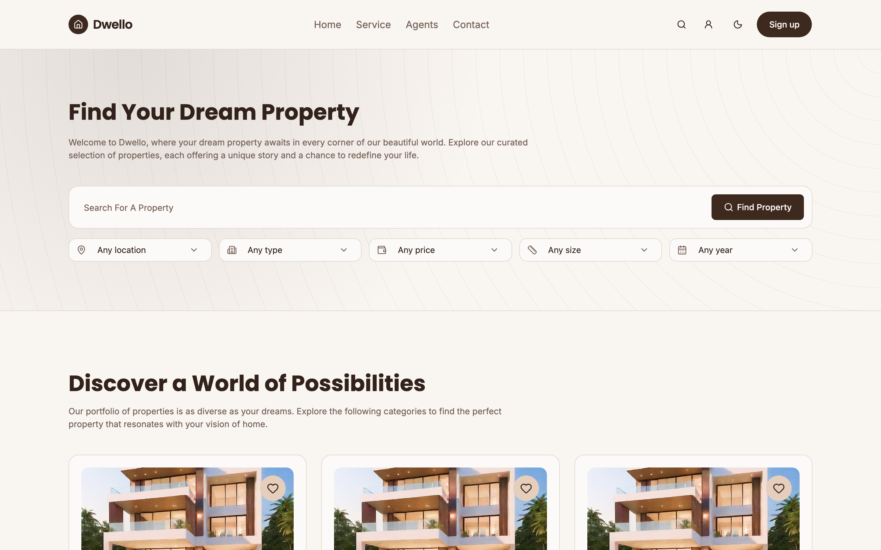Dwello web app template preview 3