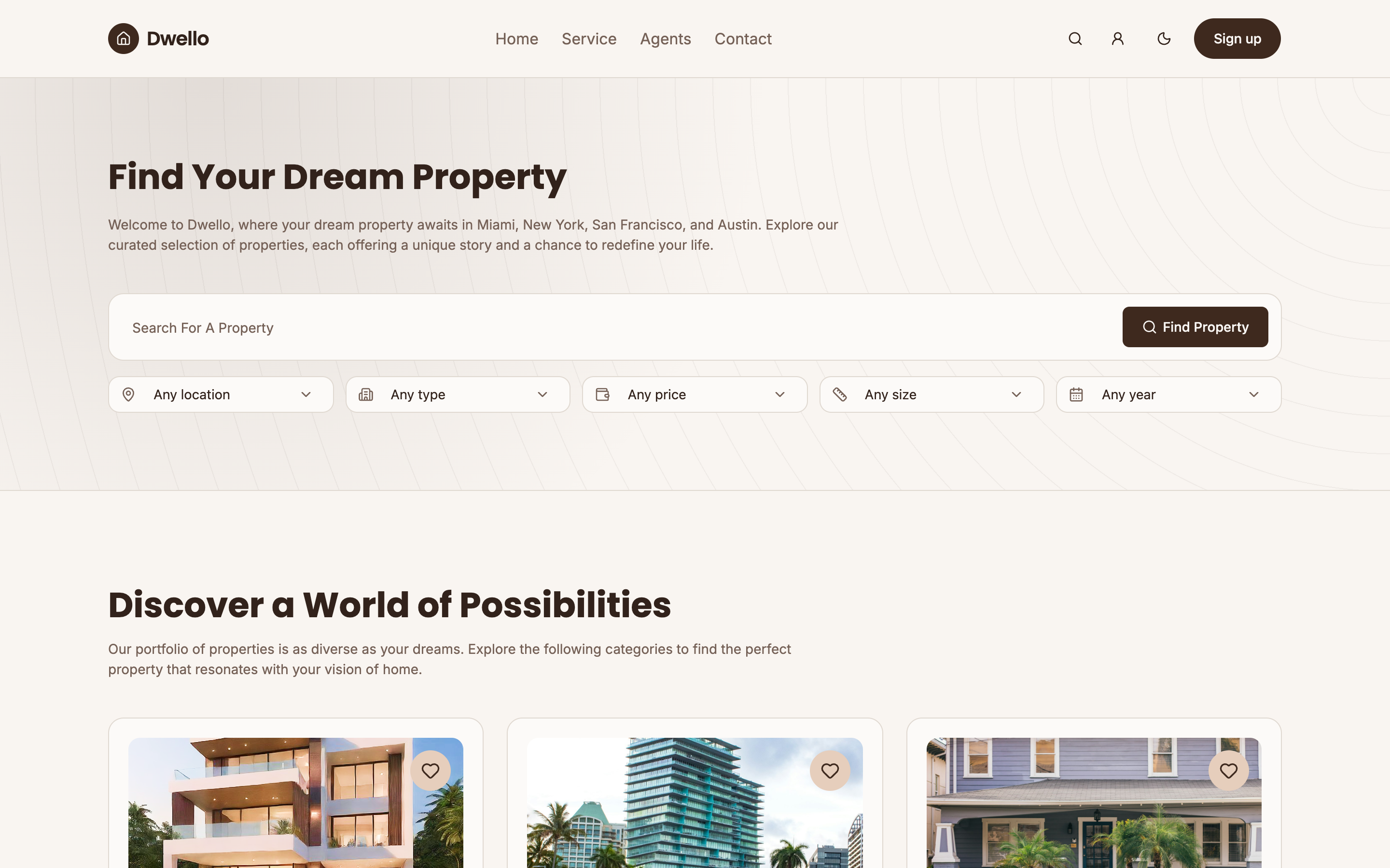 Dwello web app template preview 3