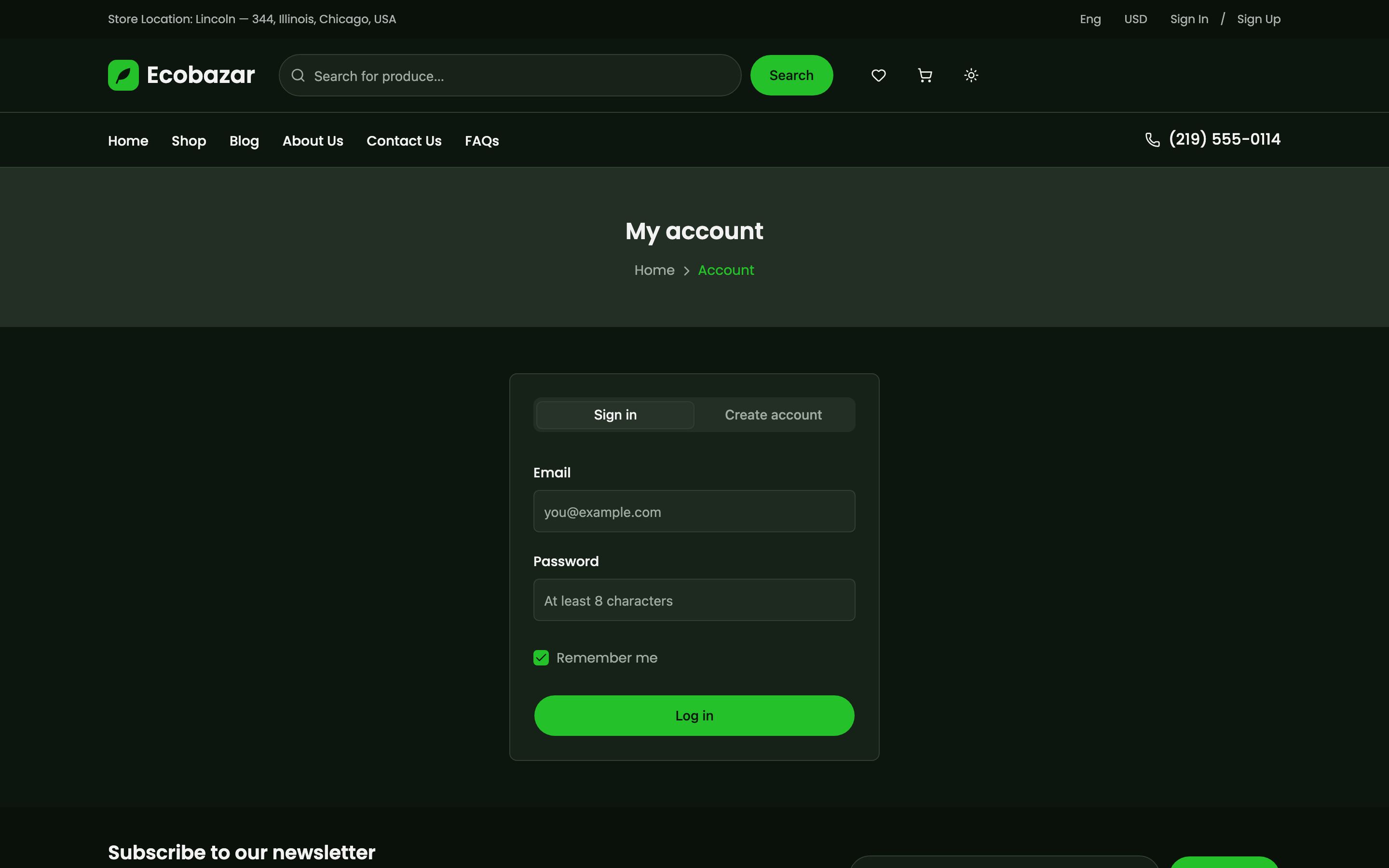 Ecobazar web app template preview 4