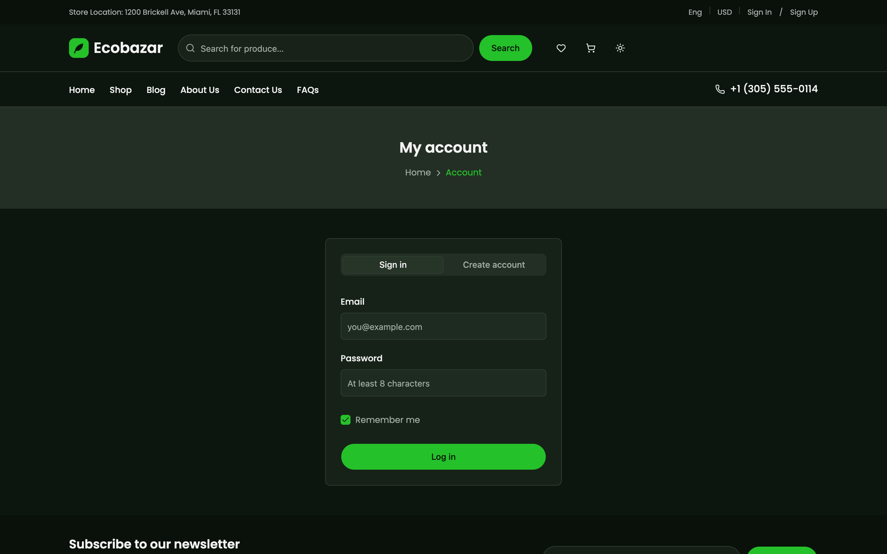 Ecobazar web app template preview 4