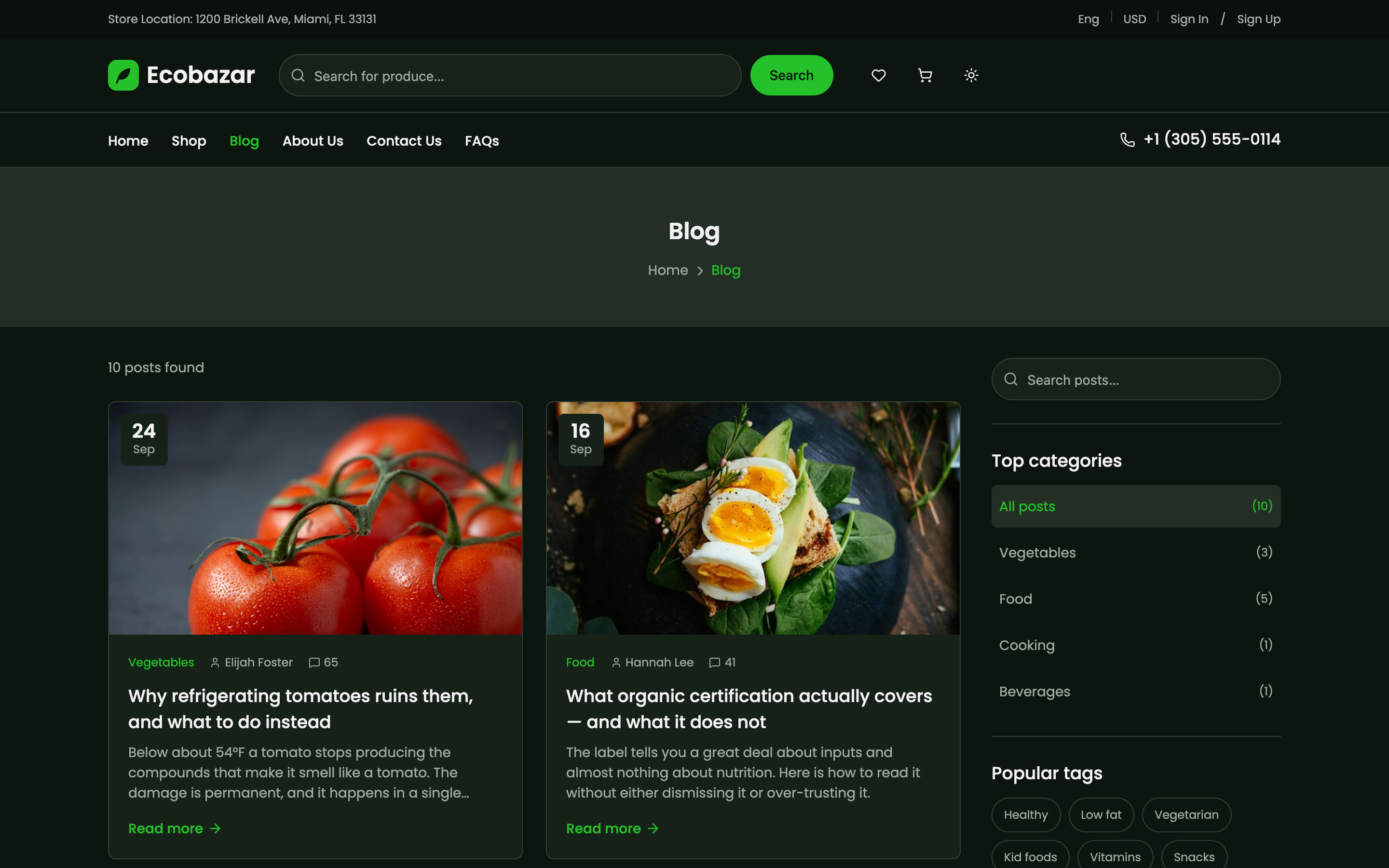 Ecobazar web app template preview 5