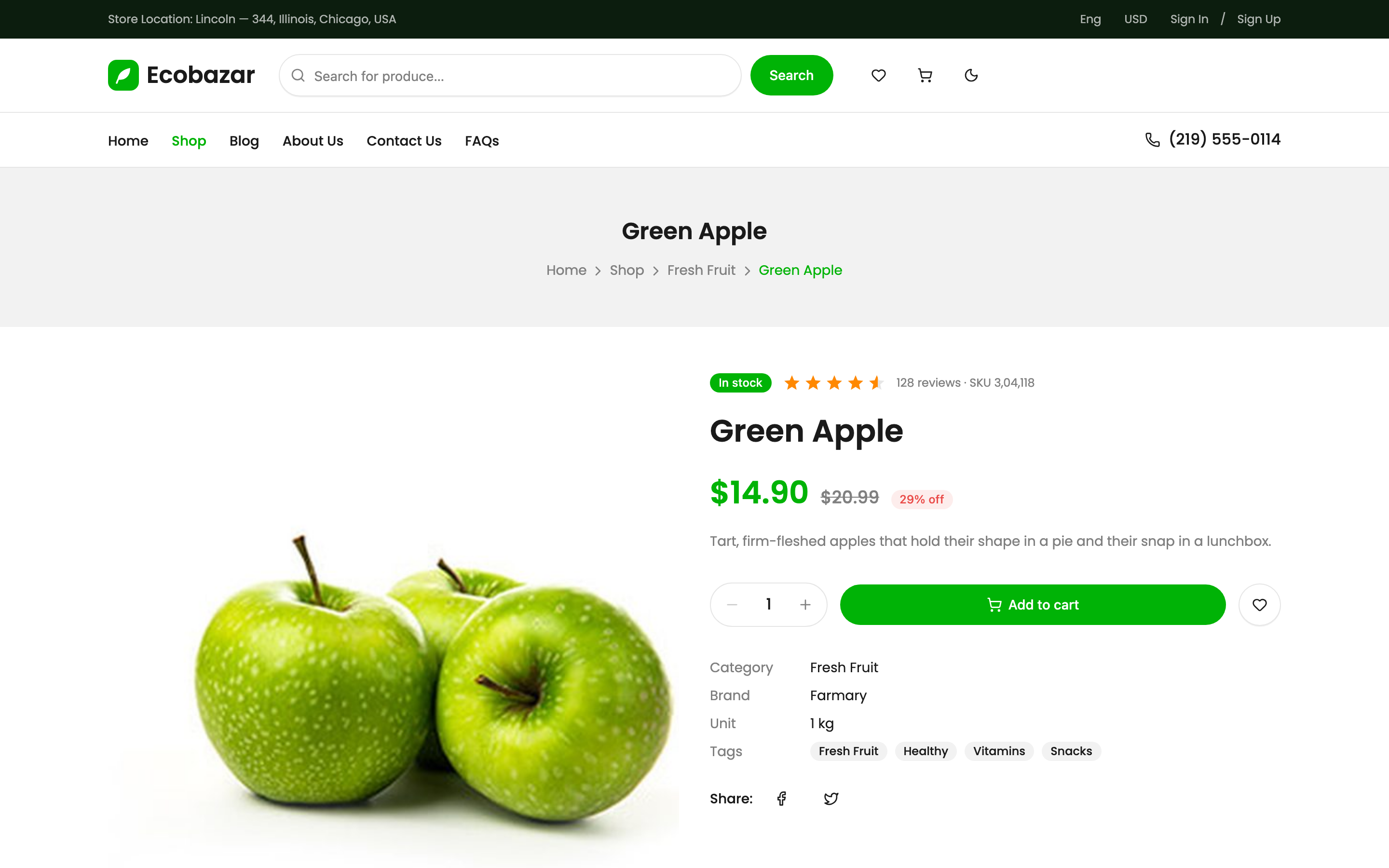 Ecobazar web app template preview 2