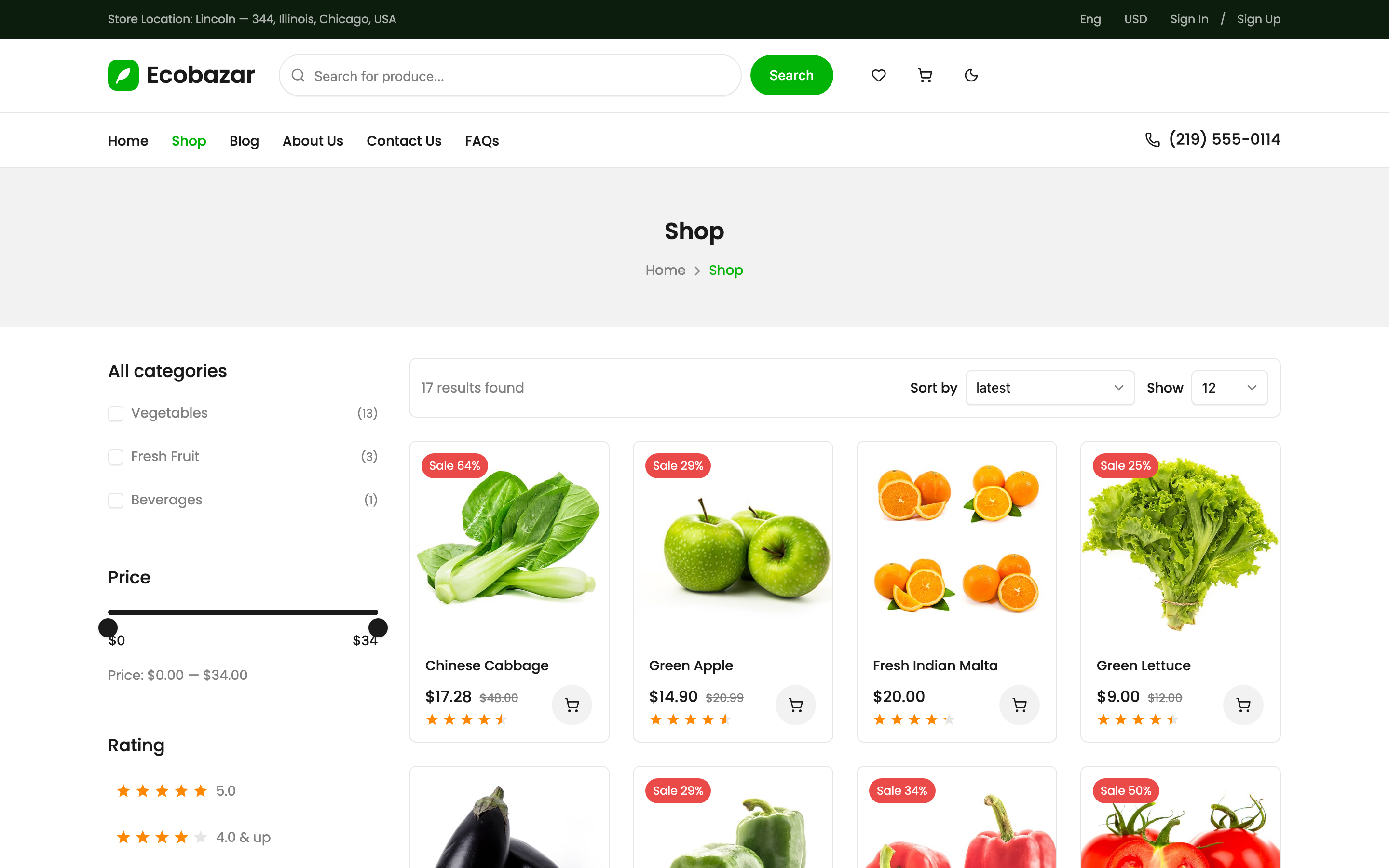 Ecobazar web app template preview 3