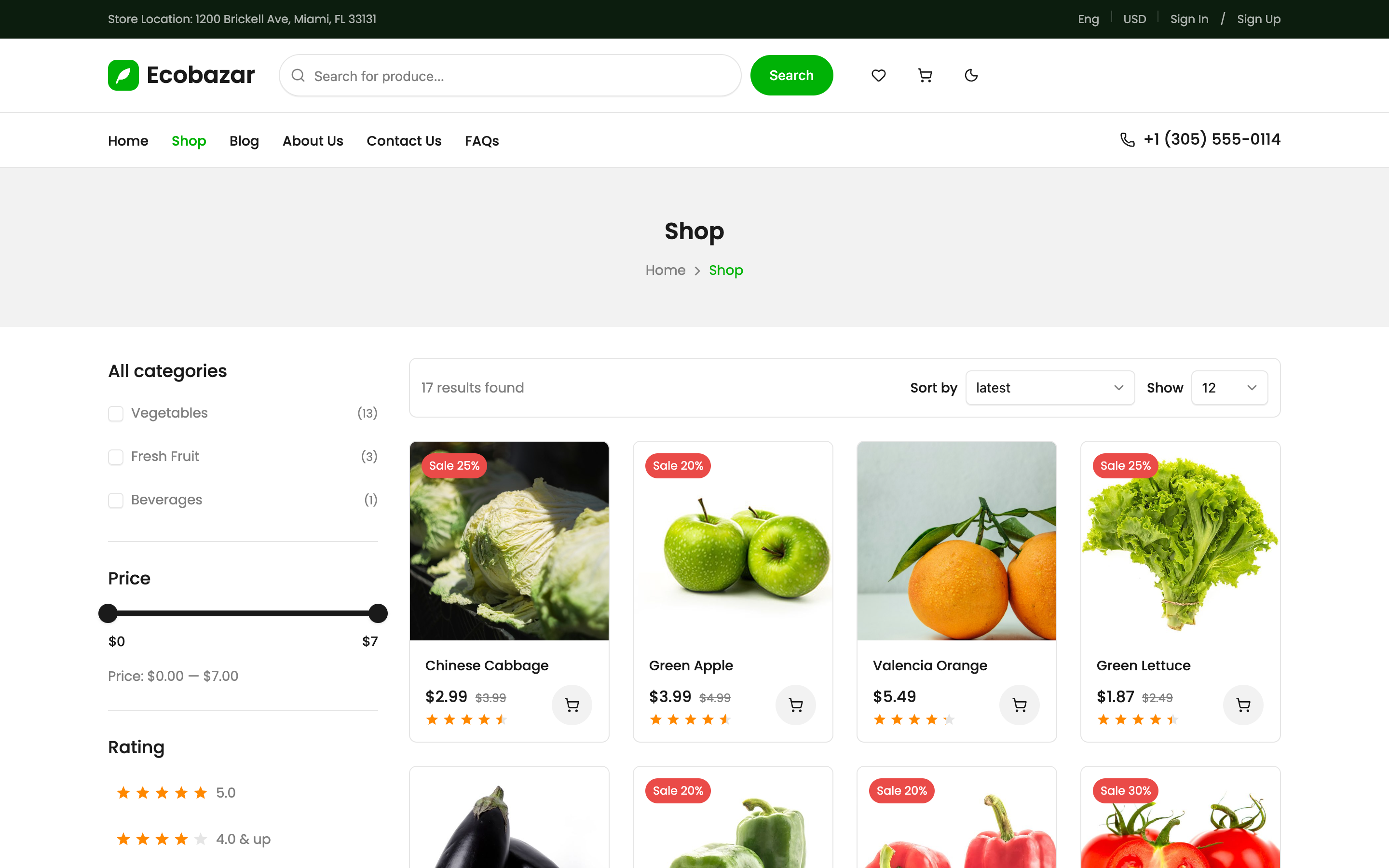 Ecobazar web app template preview 3