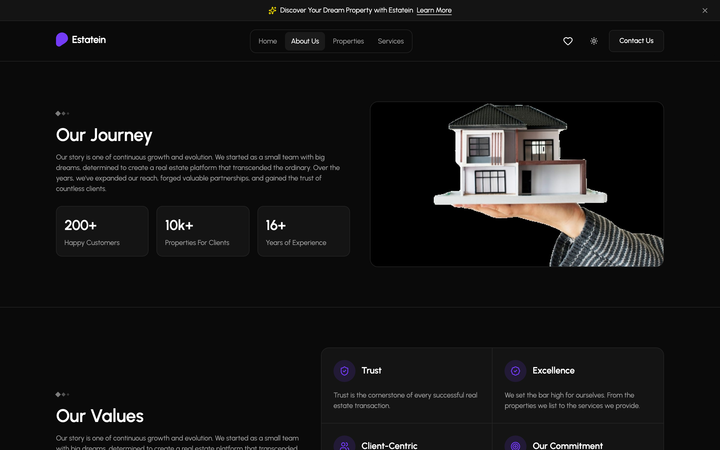 Estatein web app template preview 4