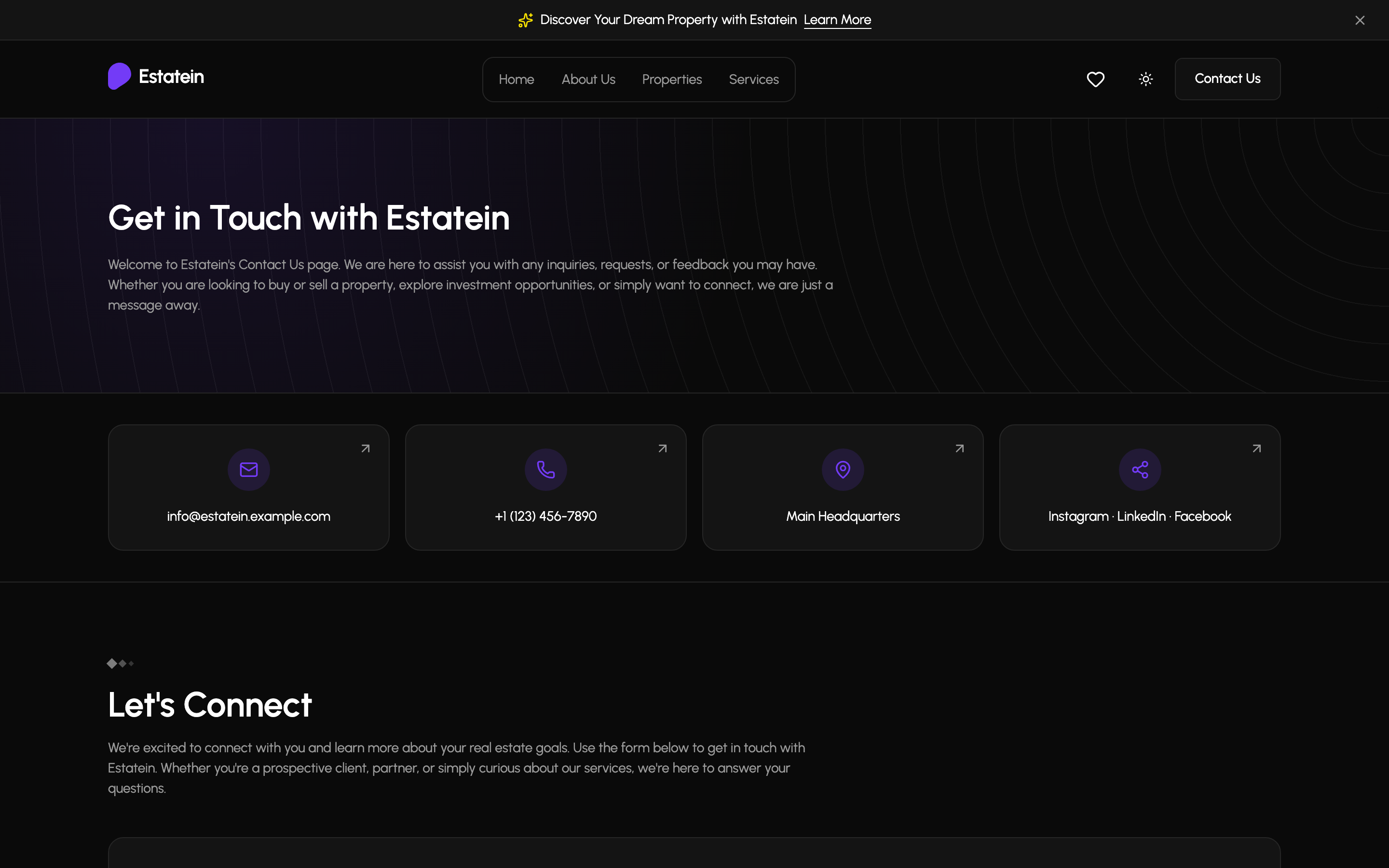 Estatein web app template preview 5