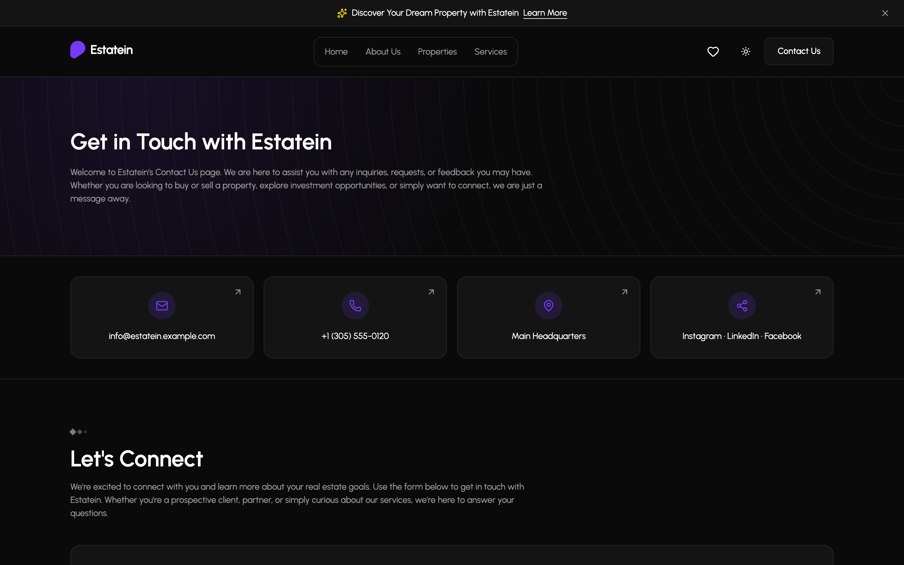 Estatein web app template preview 5