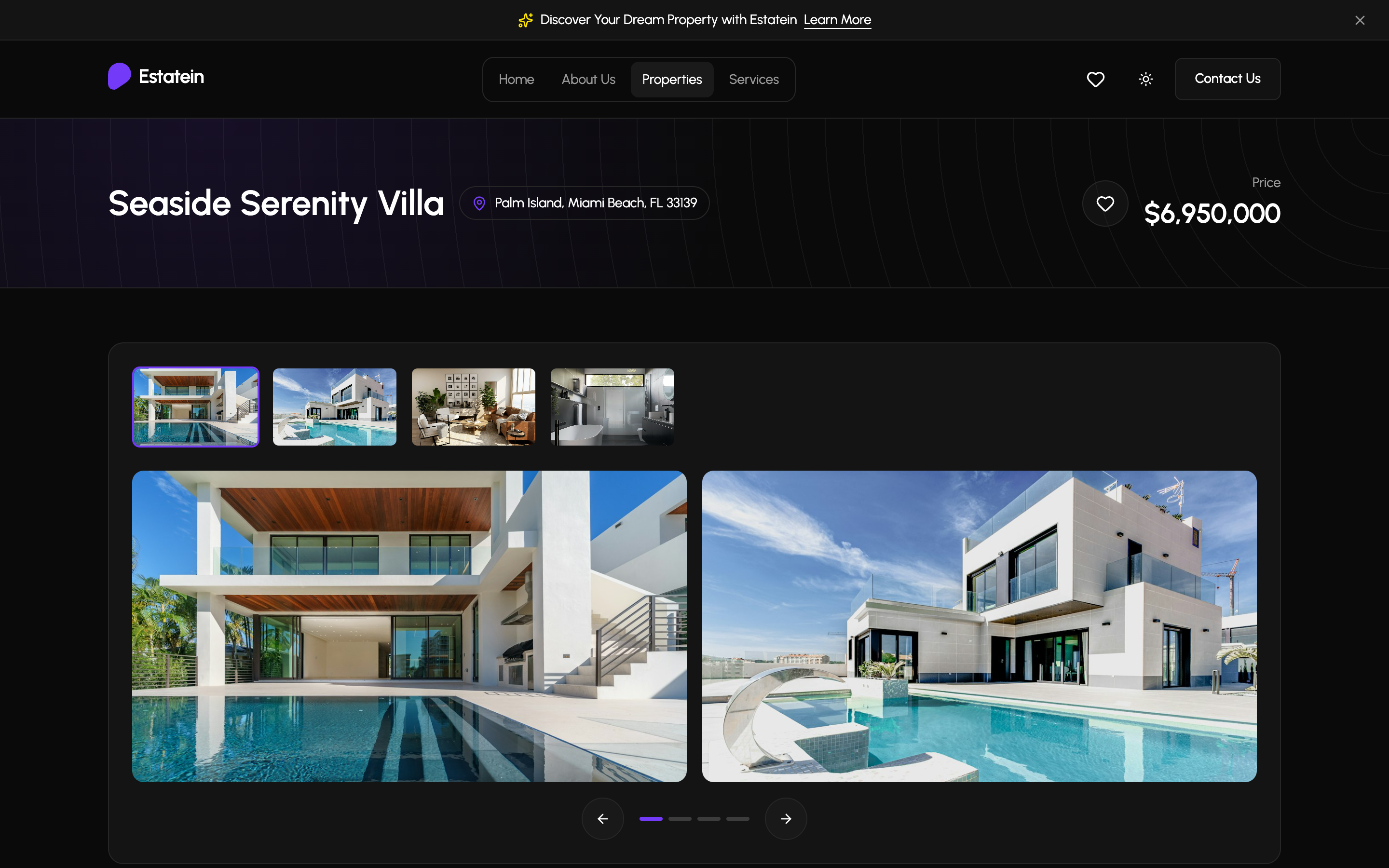 Estatein web app template preview 7