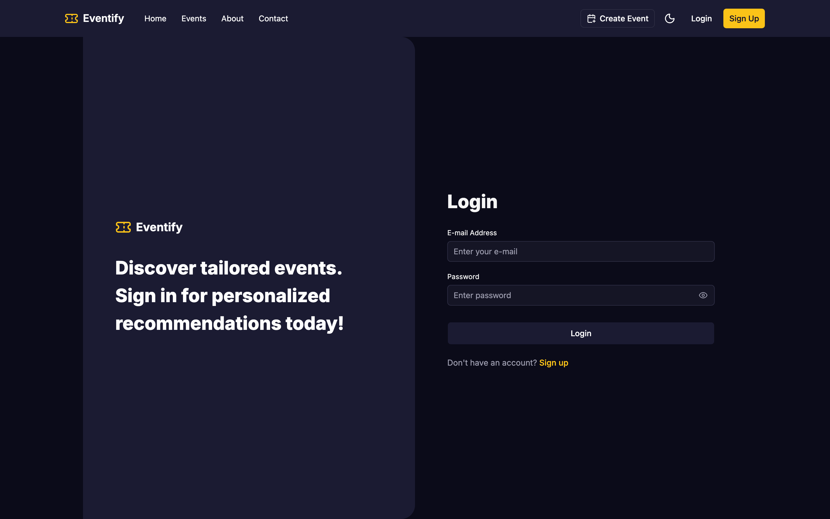 Eventify web app template preview 7