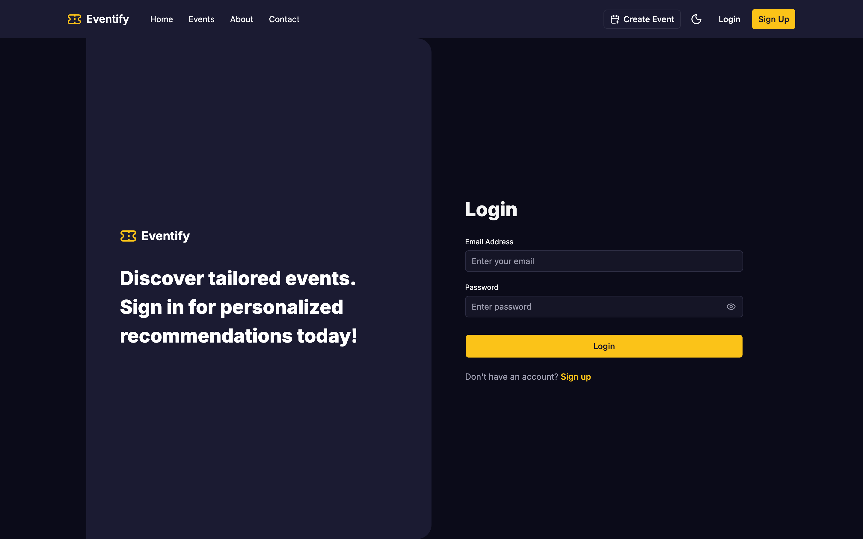 Eventify web app template preview 7