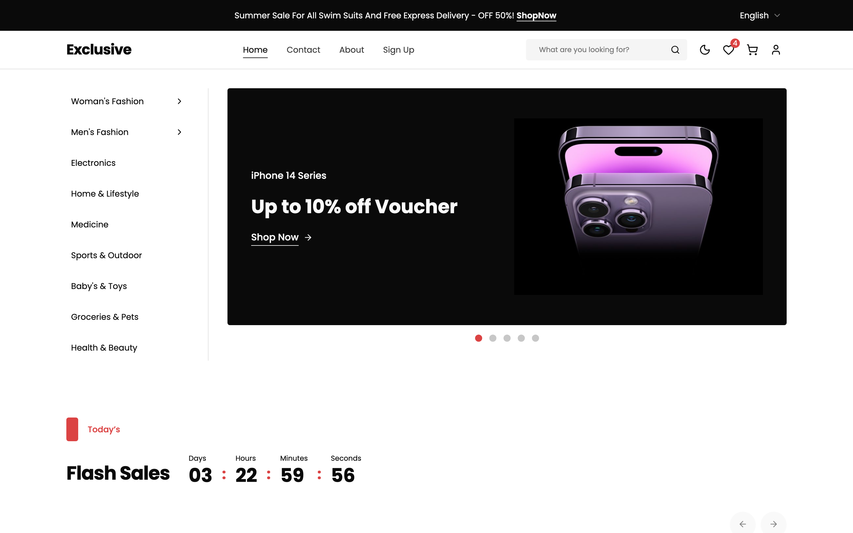 Exclusive web app template preview