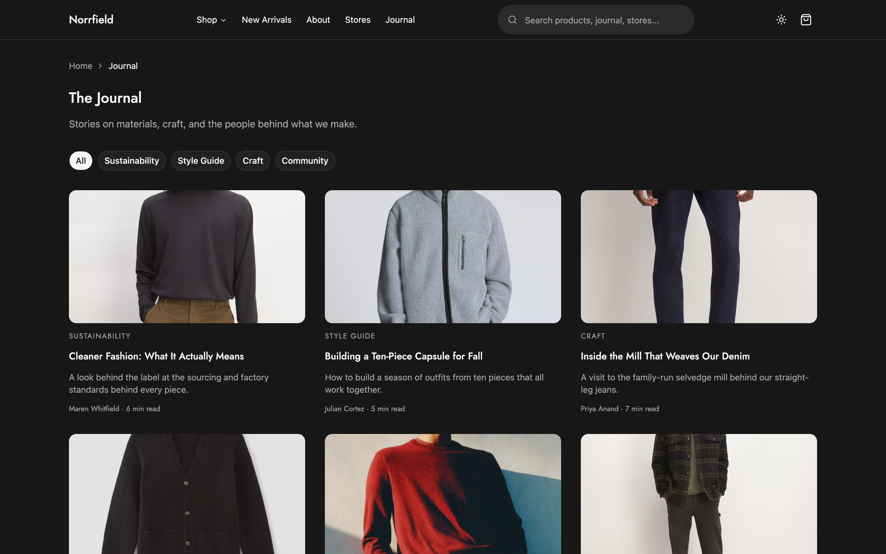 Norrfield web app template preview 5
