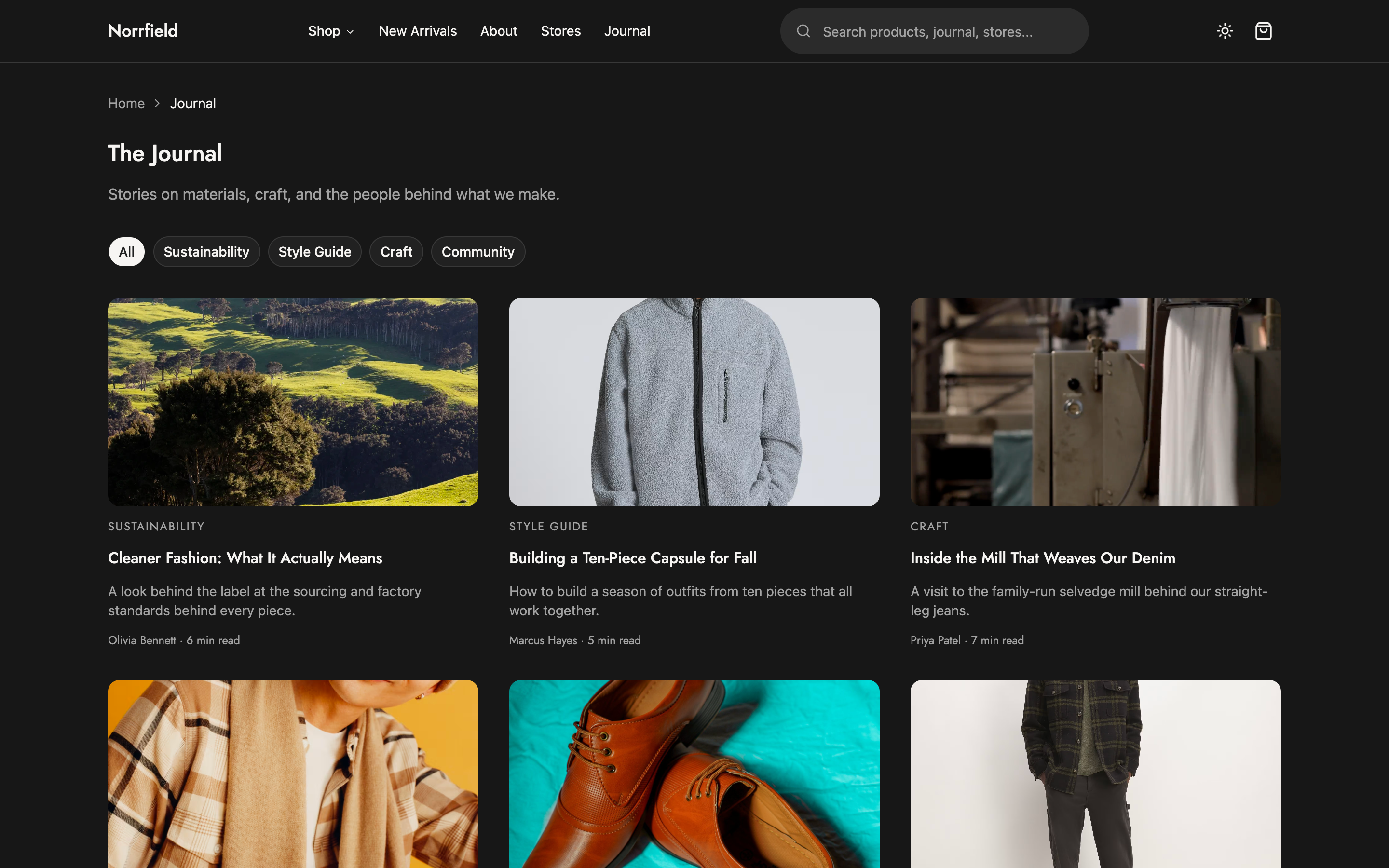 Norrfield web app template preview 5