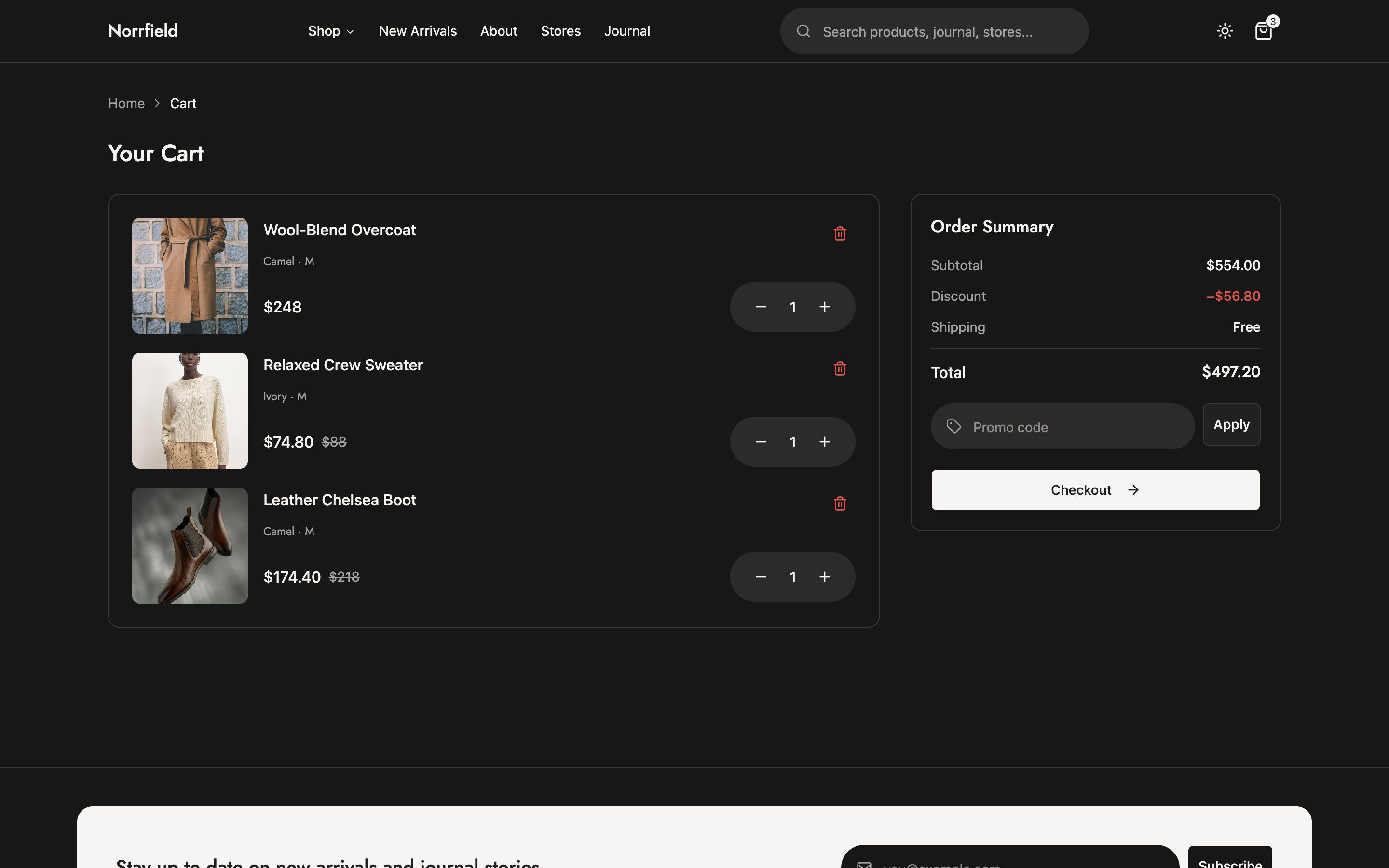 Norrfield web app template preview 6