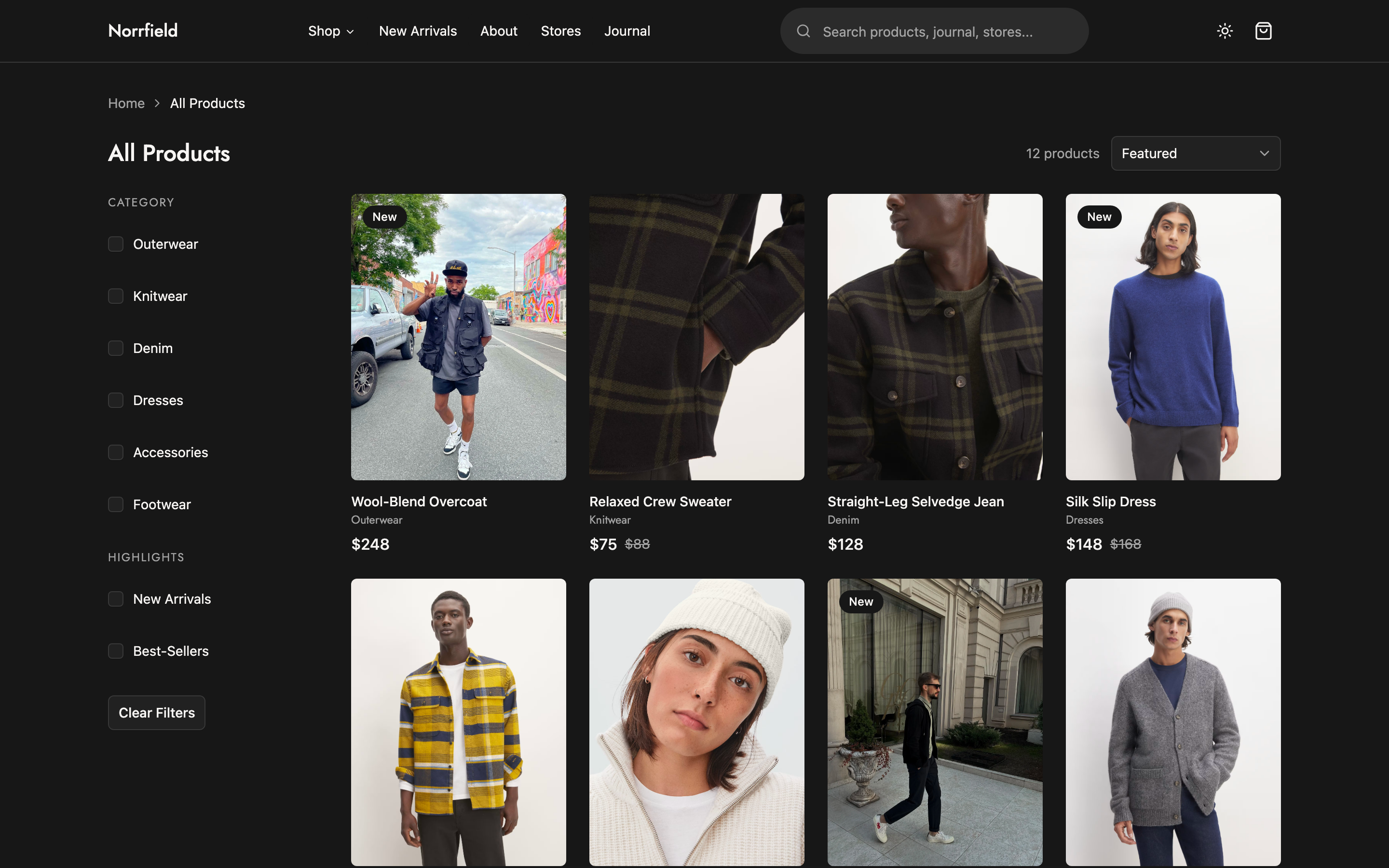 Norrfield web app template preview 7