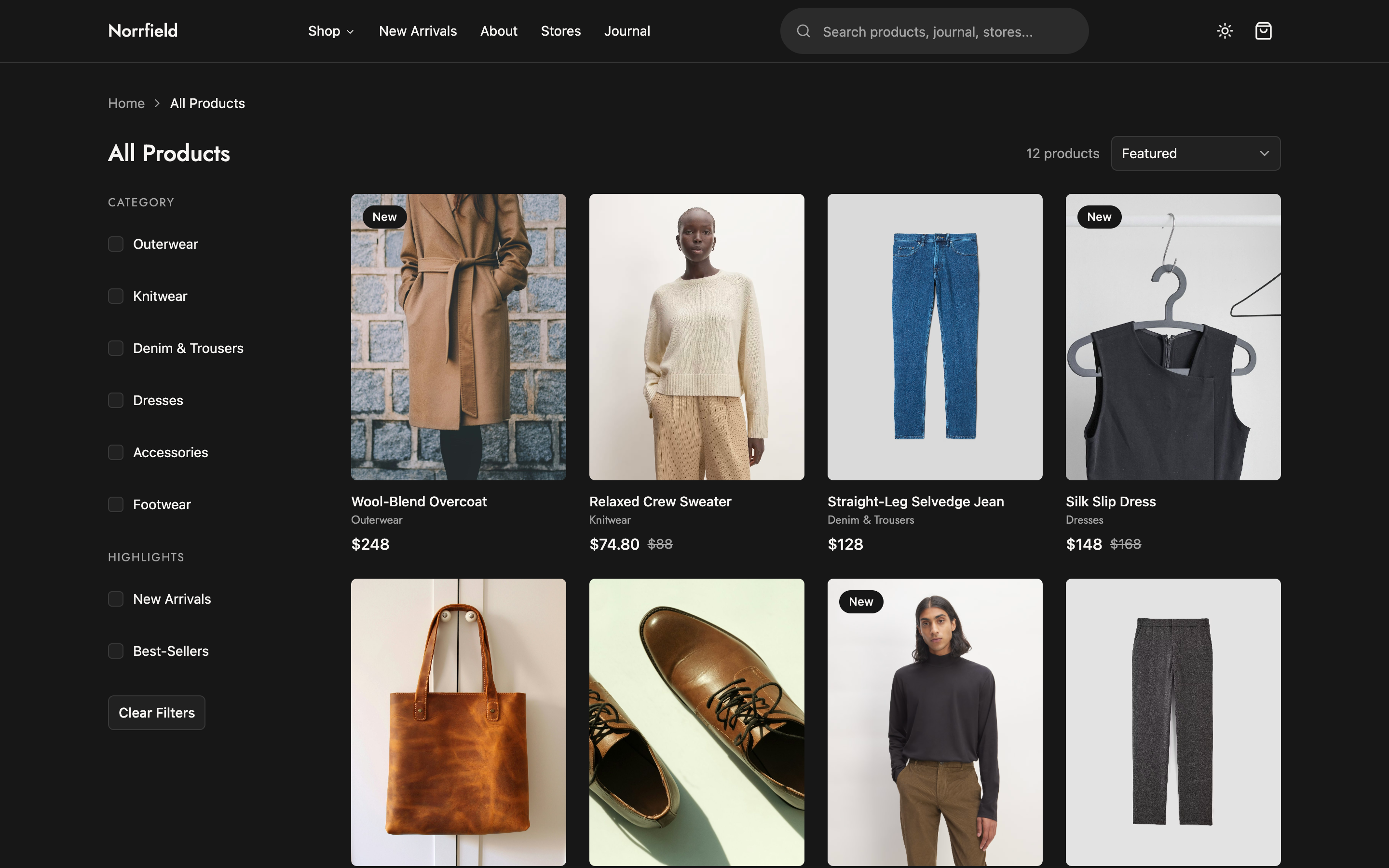 Norrfield web app template preview 7