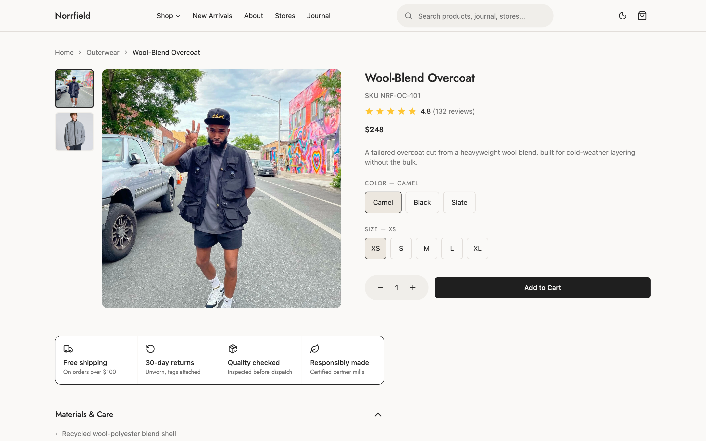 Norrfield web app template preview 3