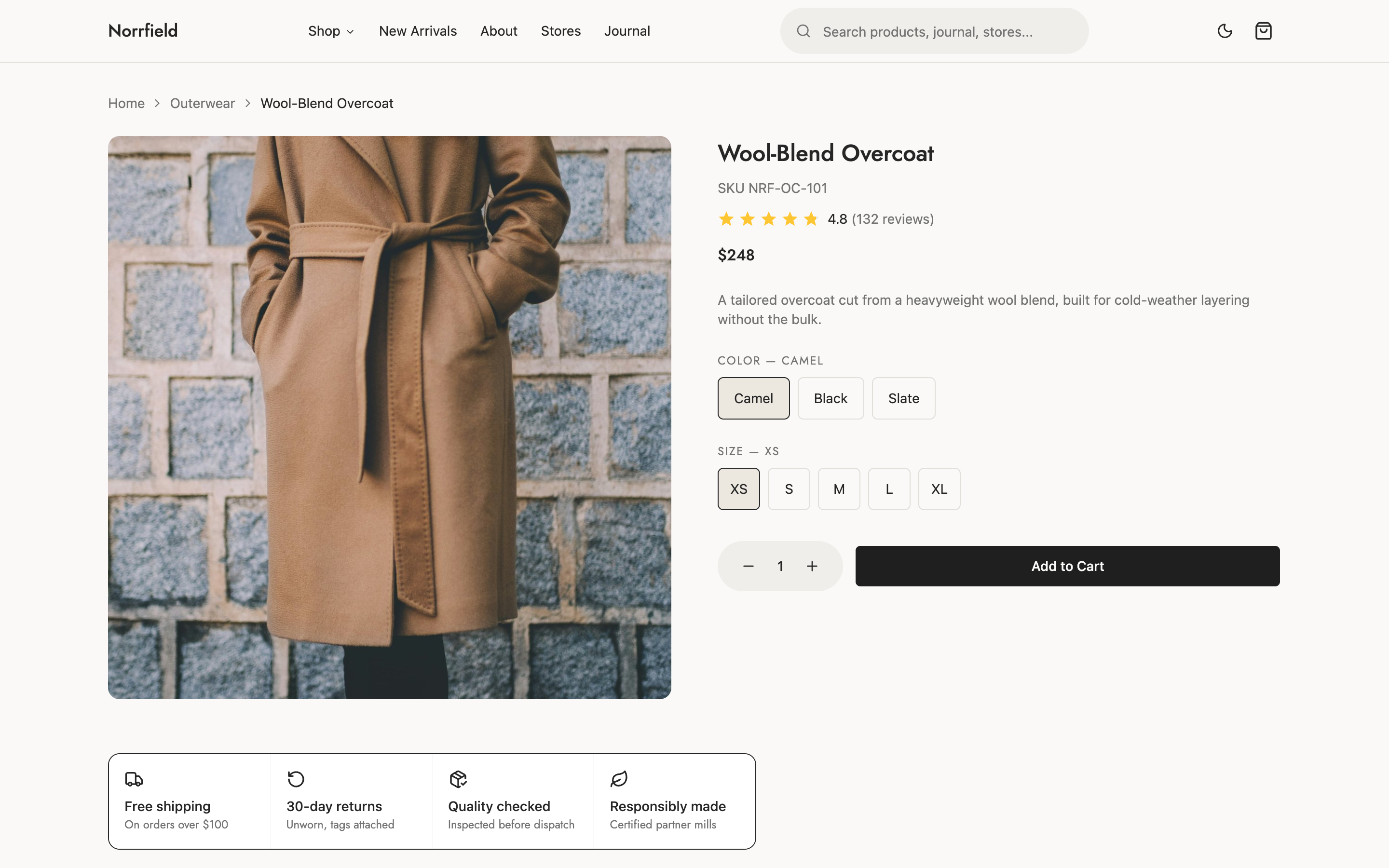 Norrfield web app template preview 3
