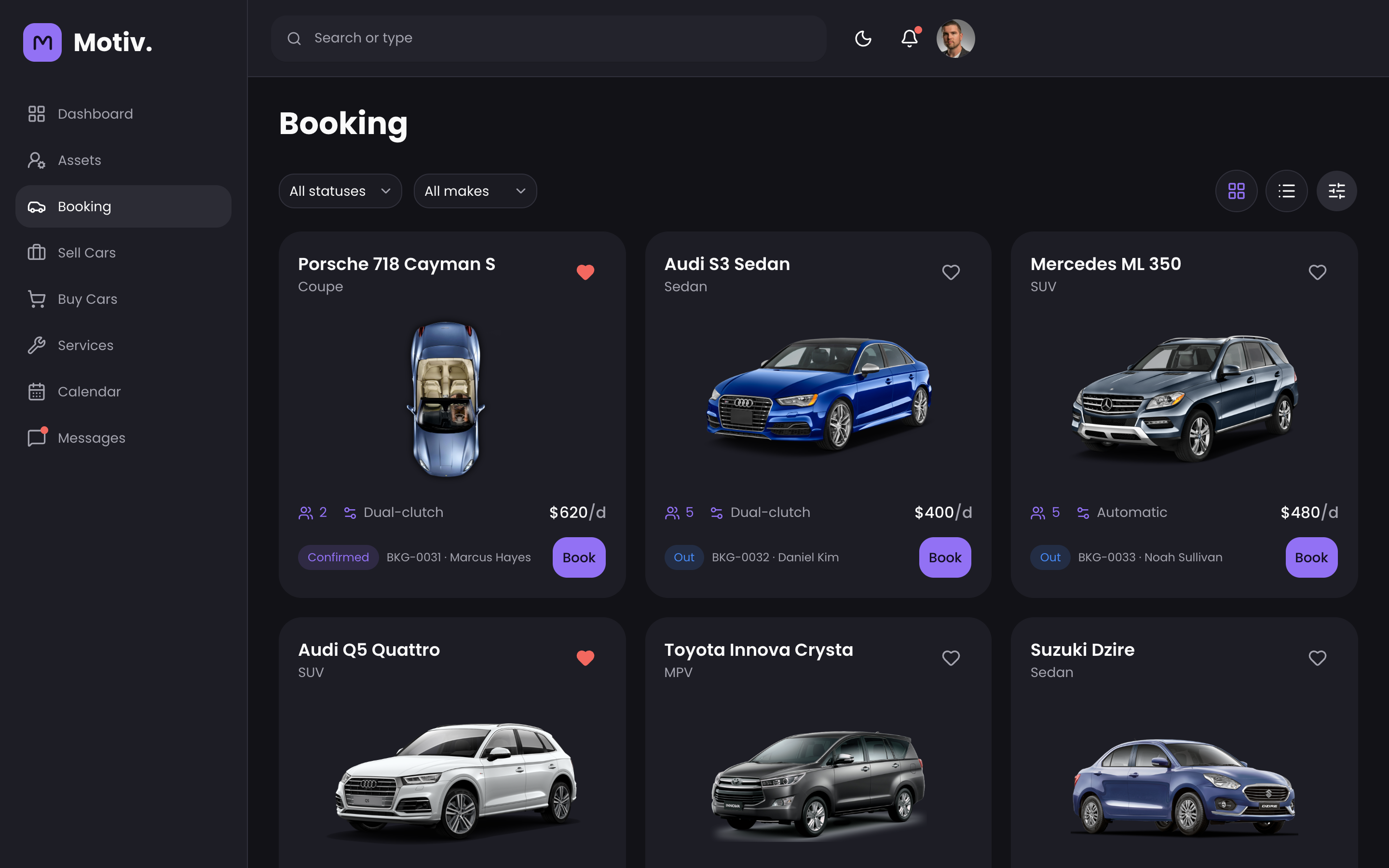 Motiv Fleet Dashboard web app template preview 6