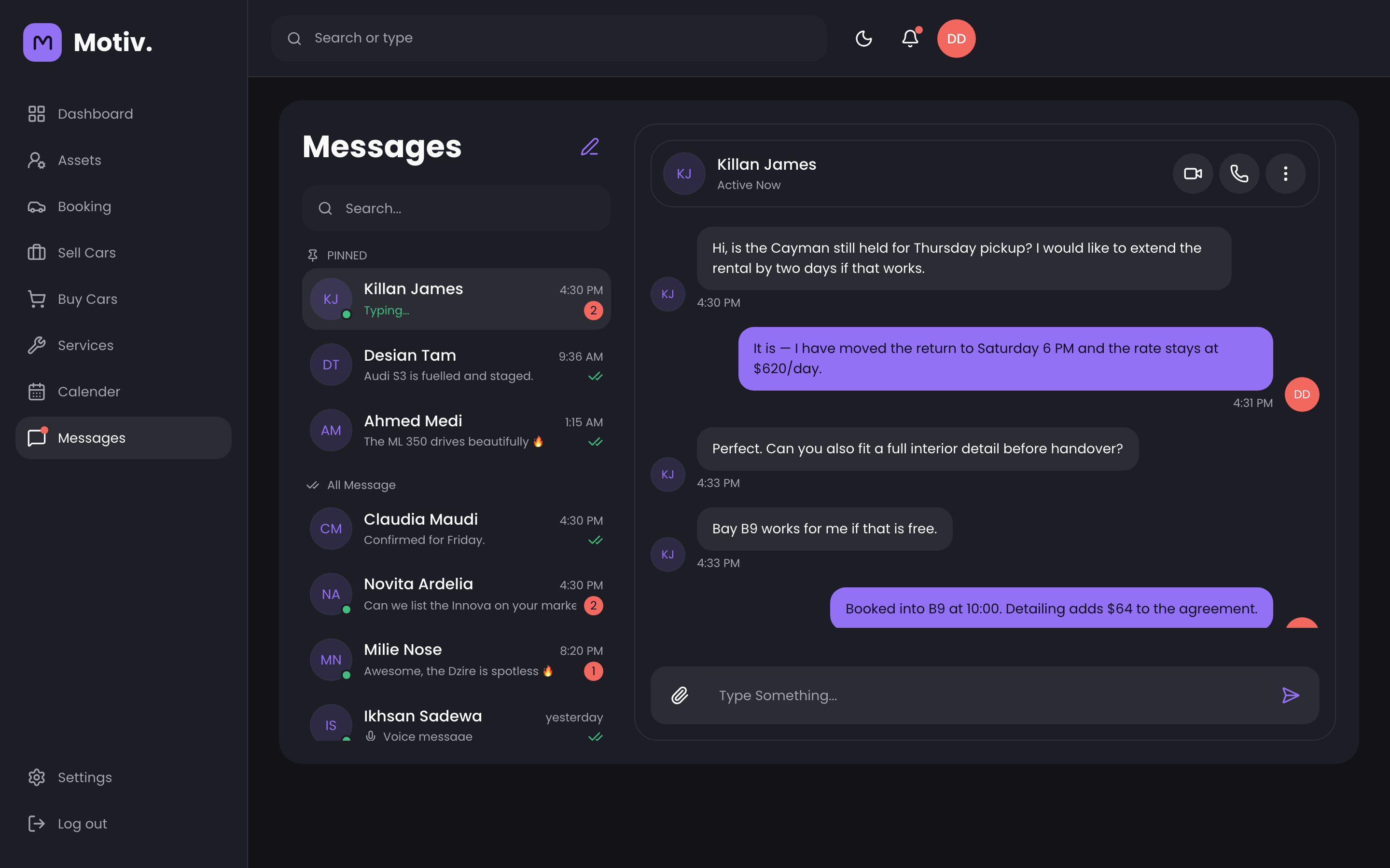 Motiv Fleet Dashboard web app template preview 7