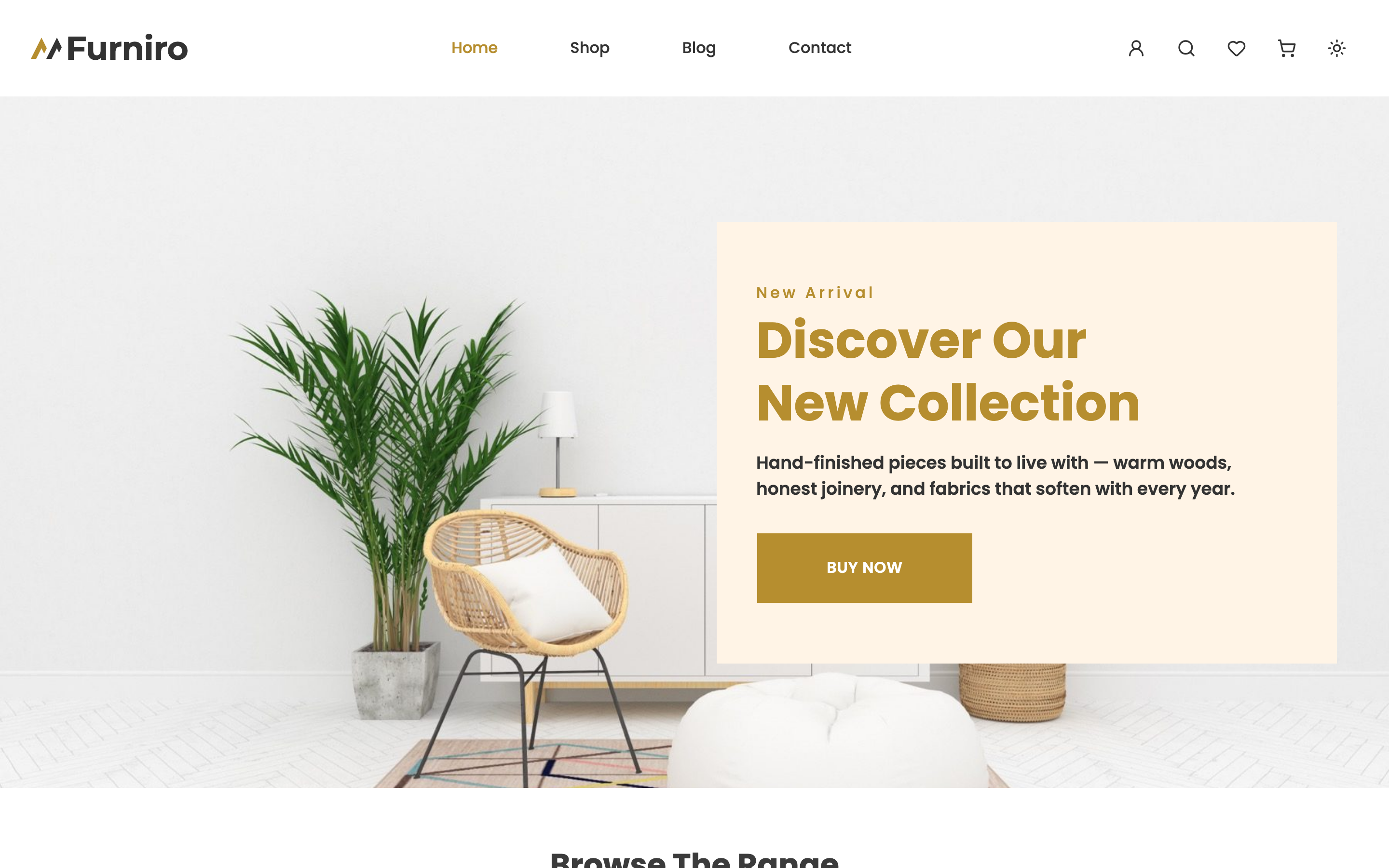 Furniro web app template preview