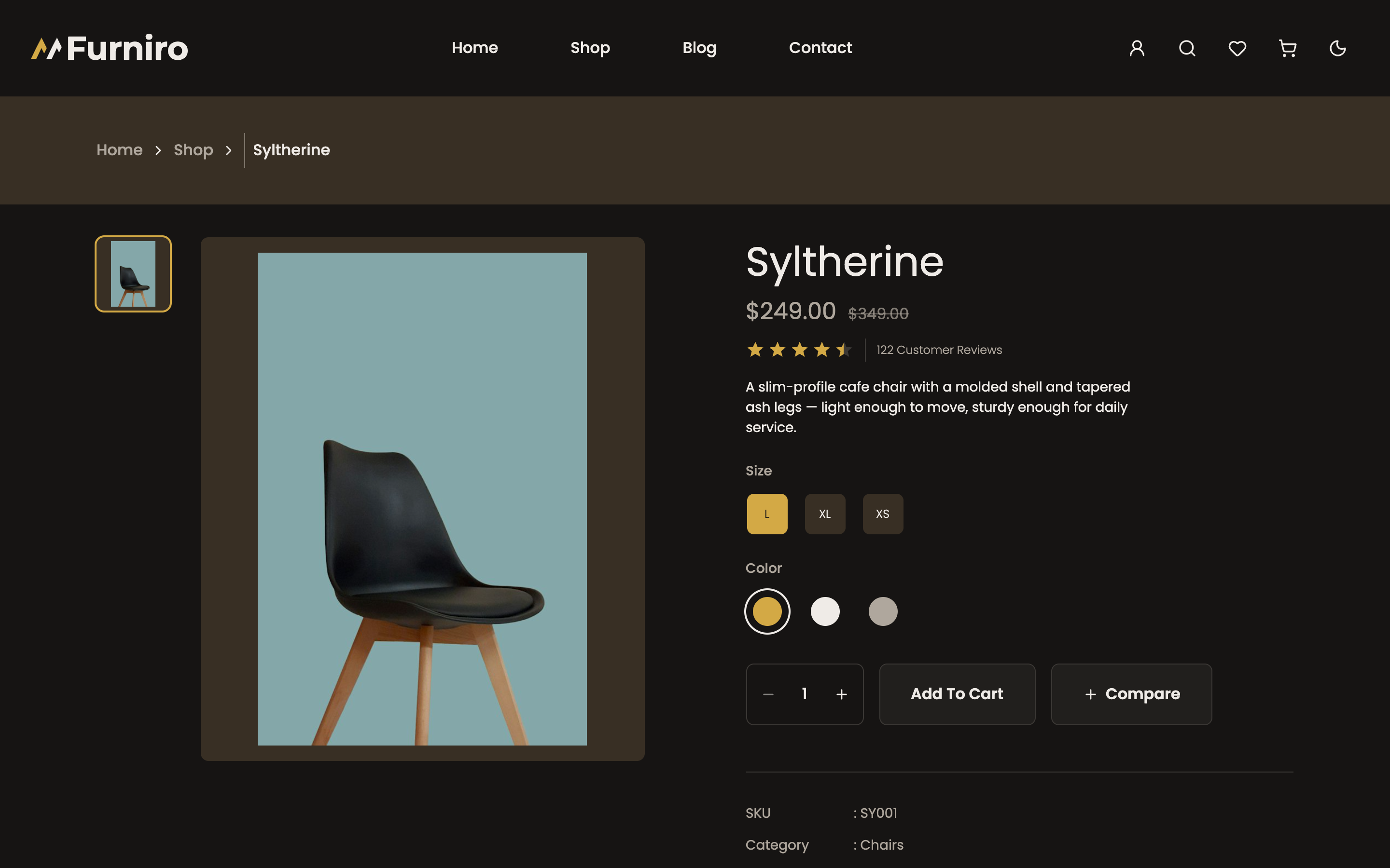 Furniro web app template preview 8